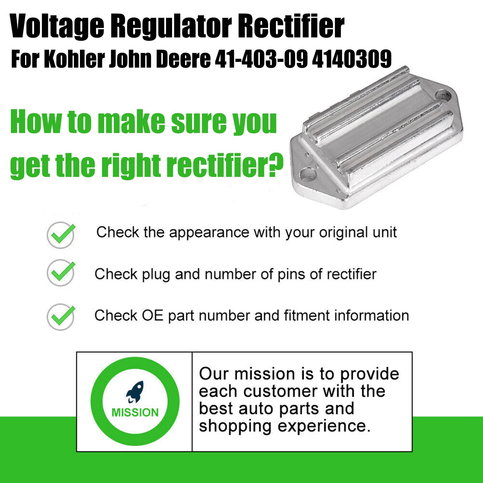 Lingyao Voltage Regulator Rectifier For Kohler 41 403 10-S 41 403 09-S 25 403 03-S Kohler 8-25 Hp Engine Rectifier Regulator Koh