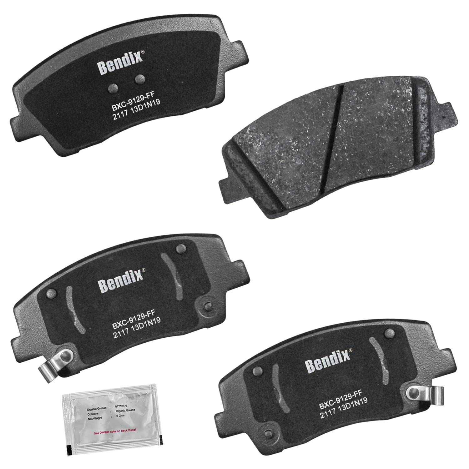 Bendix Priority1 Cfc2117 Ceramic Front Brake Pads Compatible With Genesis G70 2023-2019, Kia Stinger 2022-2018