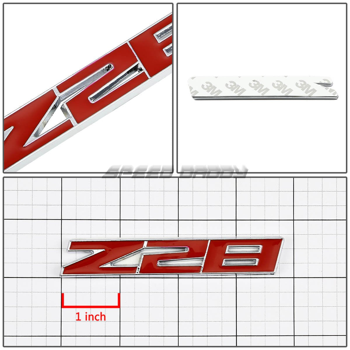 Auto Dynasty 2 x Metal Emblem Decal Logo Trim Badge Z28 (Red)