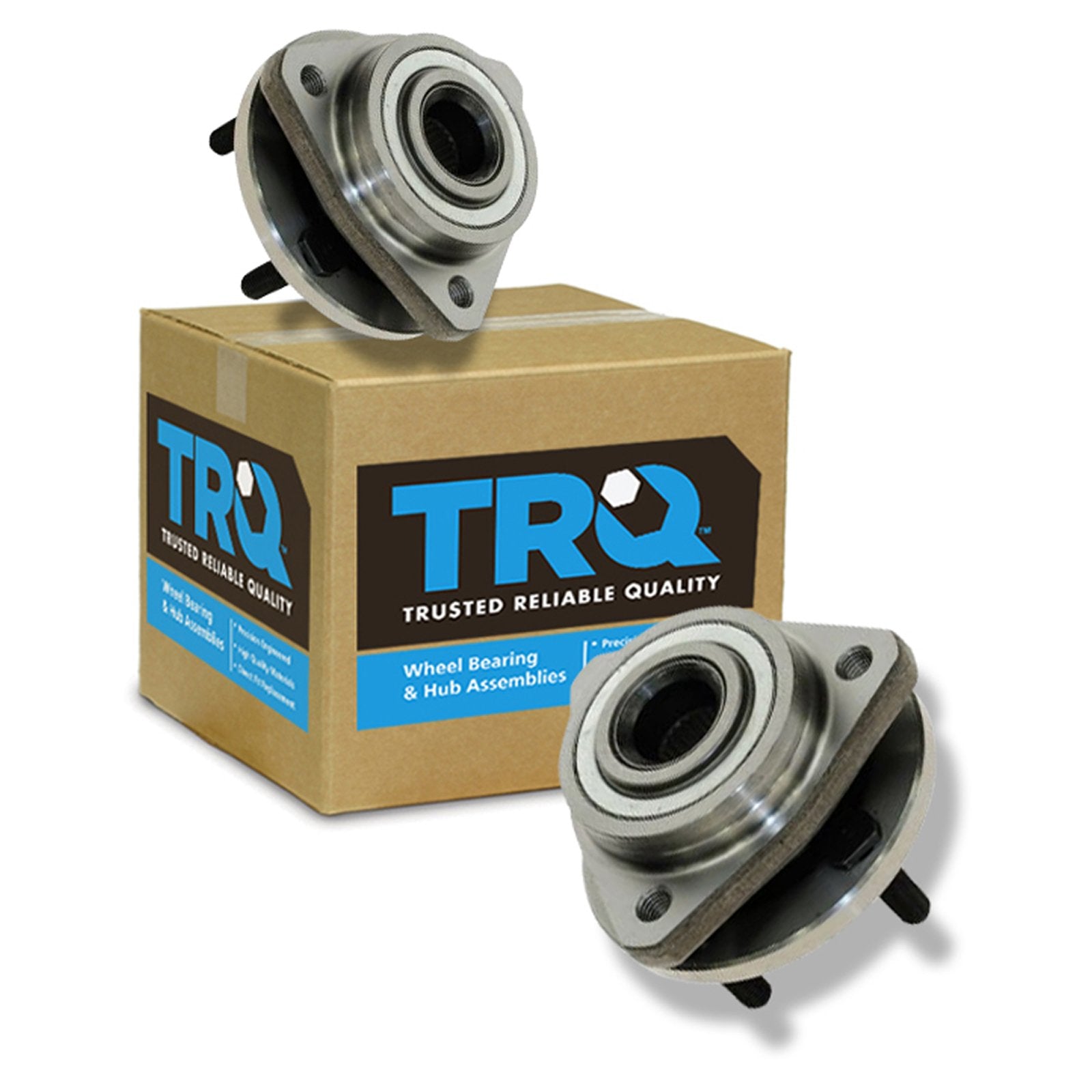 Trq Front Wheel Hub Bearings Assembly Set Compatible With 1995-2000 Chrysler Cirrus 1996-2006 Sebring 1995-2006 Dodge Stratus 19