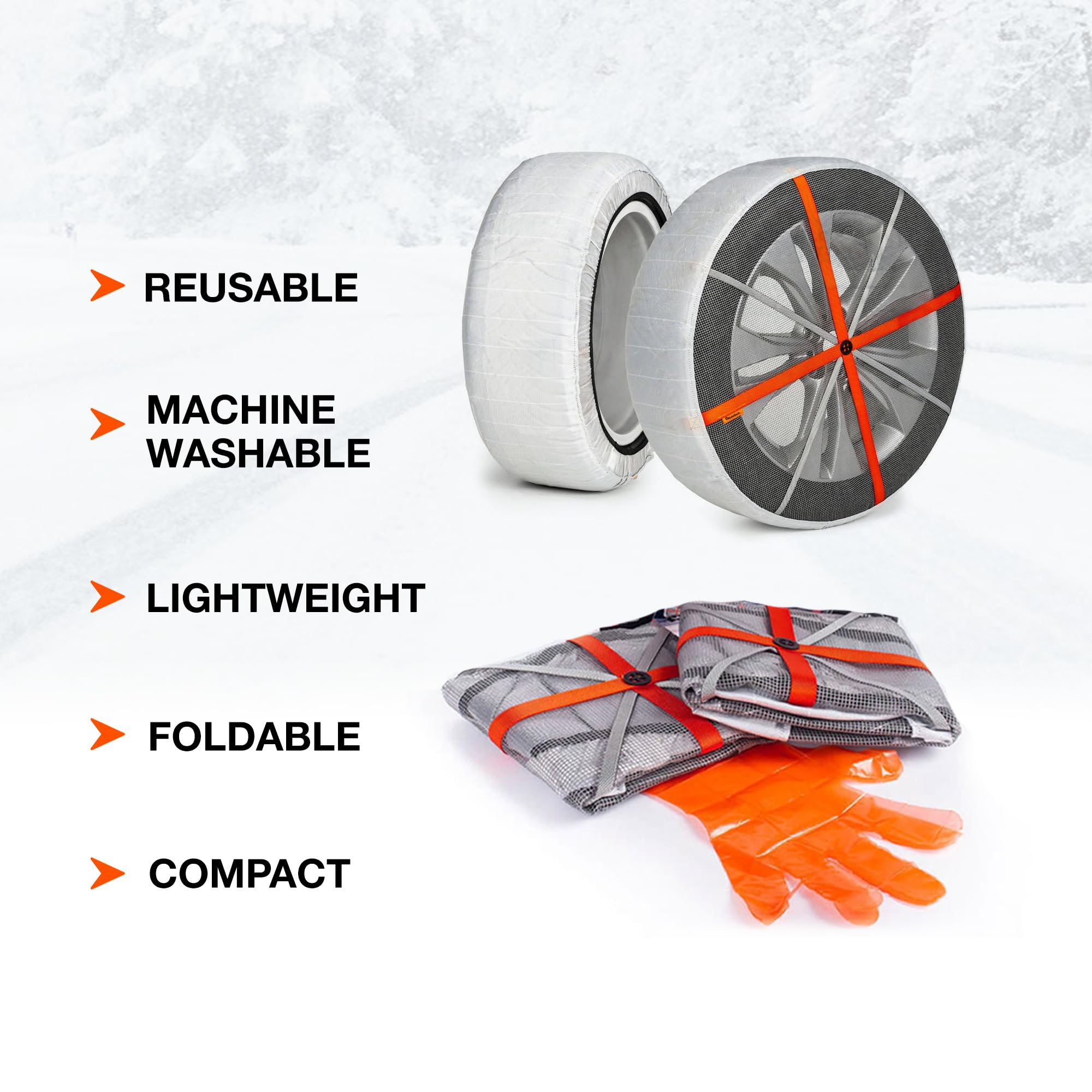 Autosock Hp698, Snow Socks For Tires, Pack Of 2