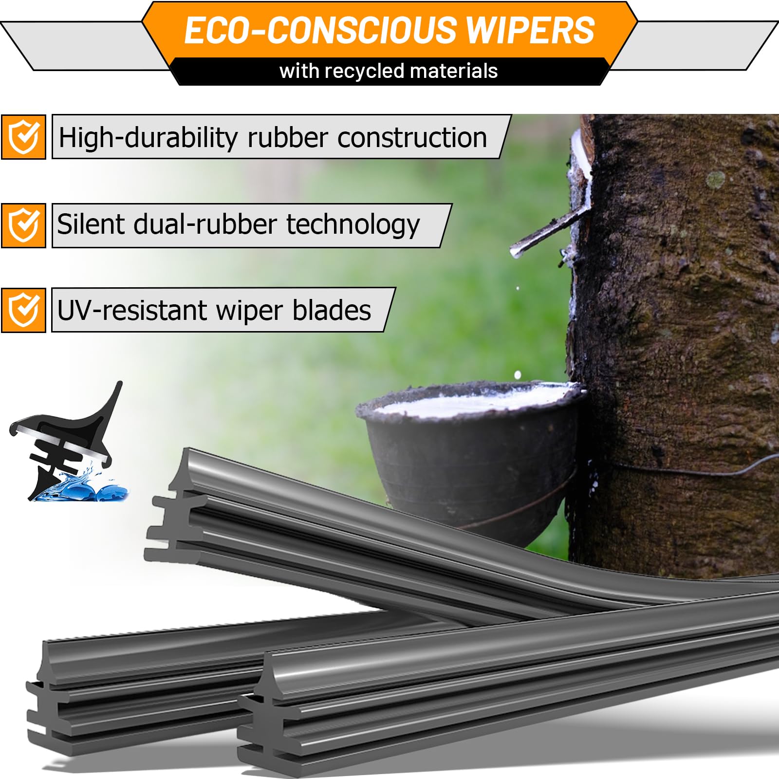 AUTOBOO OEM Windshield Wiper Blade Set for VW Jetta CC Passat 2011-2019, 24+19 Front Wiper Kit, Original Factory Quality