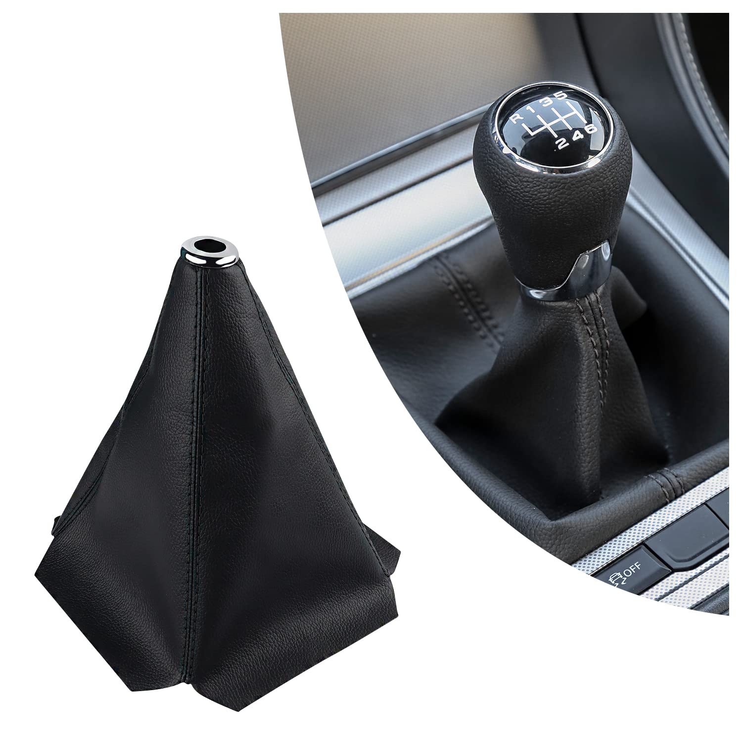 Dustproof Car Shift Knob Cover, Protects Gear Shift Knob & Decorate Car Interior,Universal Gear Shift Cover For Most Manual Tran