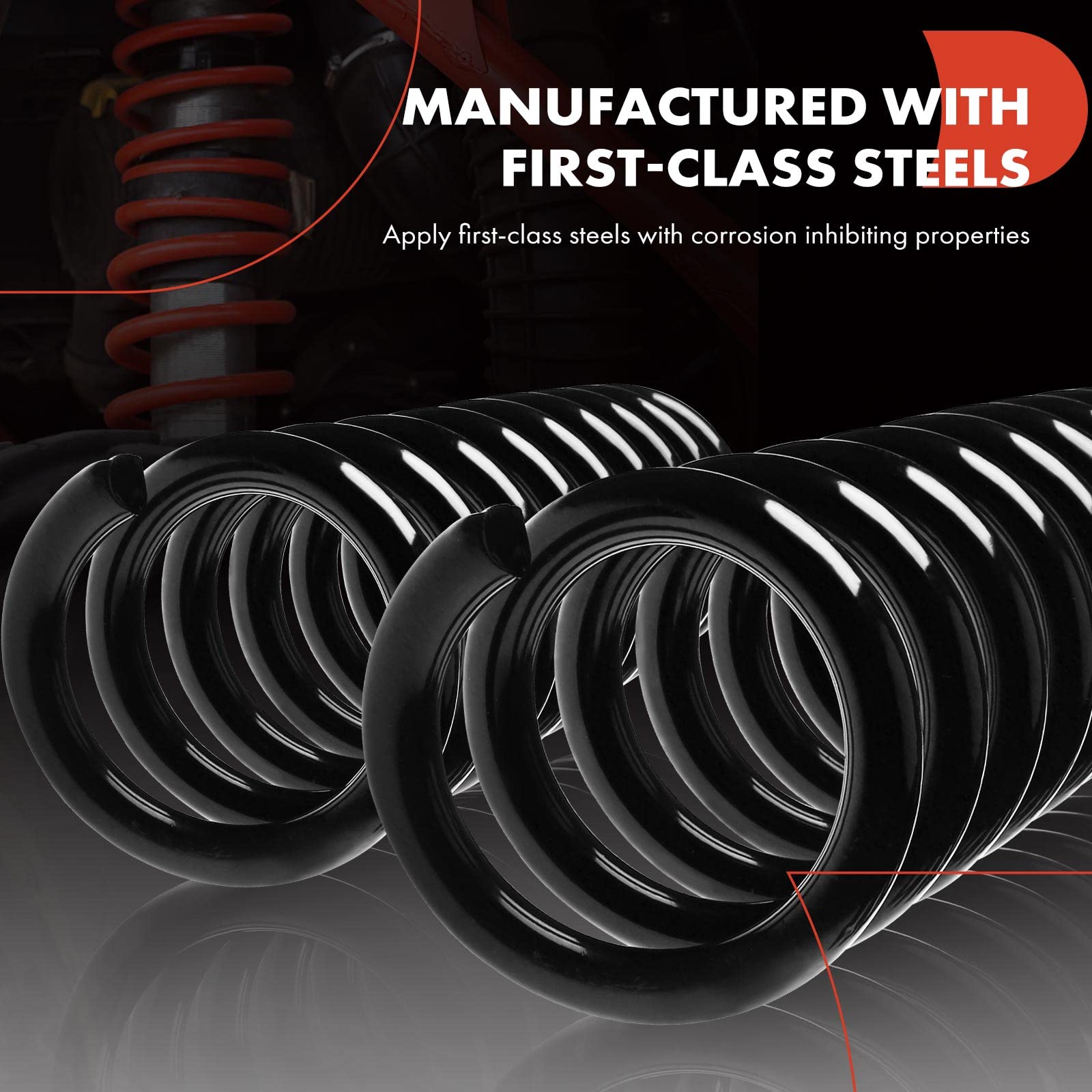 A-Premium 2Pcs Rear Suspension Coil Spring Set Compatible With Volvo Xc60 2010-2017, Driver And Passenger Side, Replace# 3130415