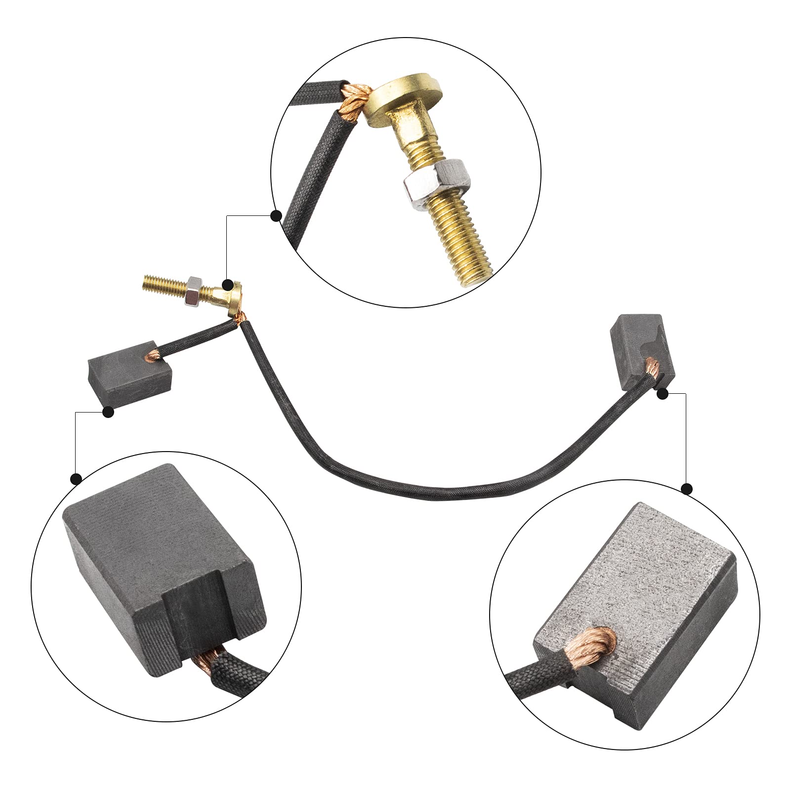 Drive-Up Golf Cart Motor Bruhs Kit, Hitachi Brush Assembly Fits Yamaha G14-G22 With Dm430-06 Hitachi Motor