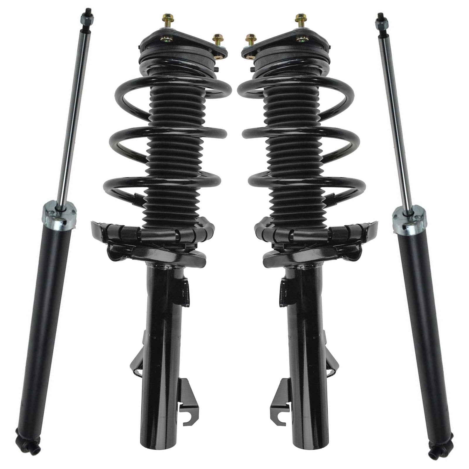 Trq Front And Rear Complete Strut Assembly & Shock Absorber Kit Complete Strut & Coil Spring Assembly Compatible With 2004-2009