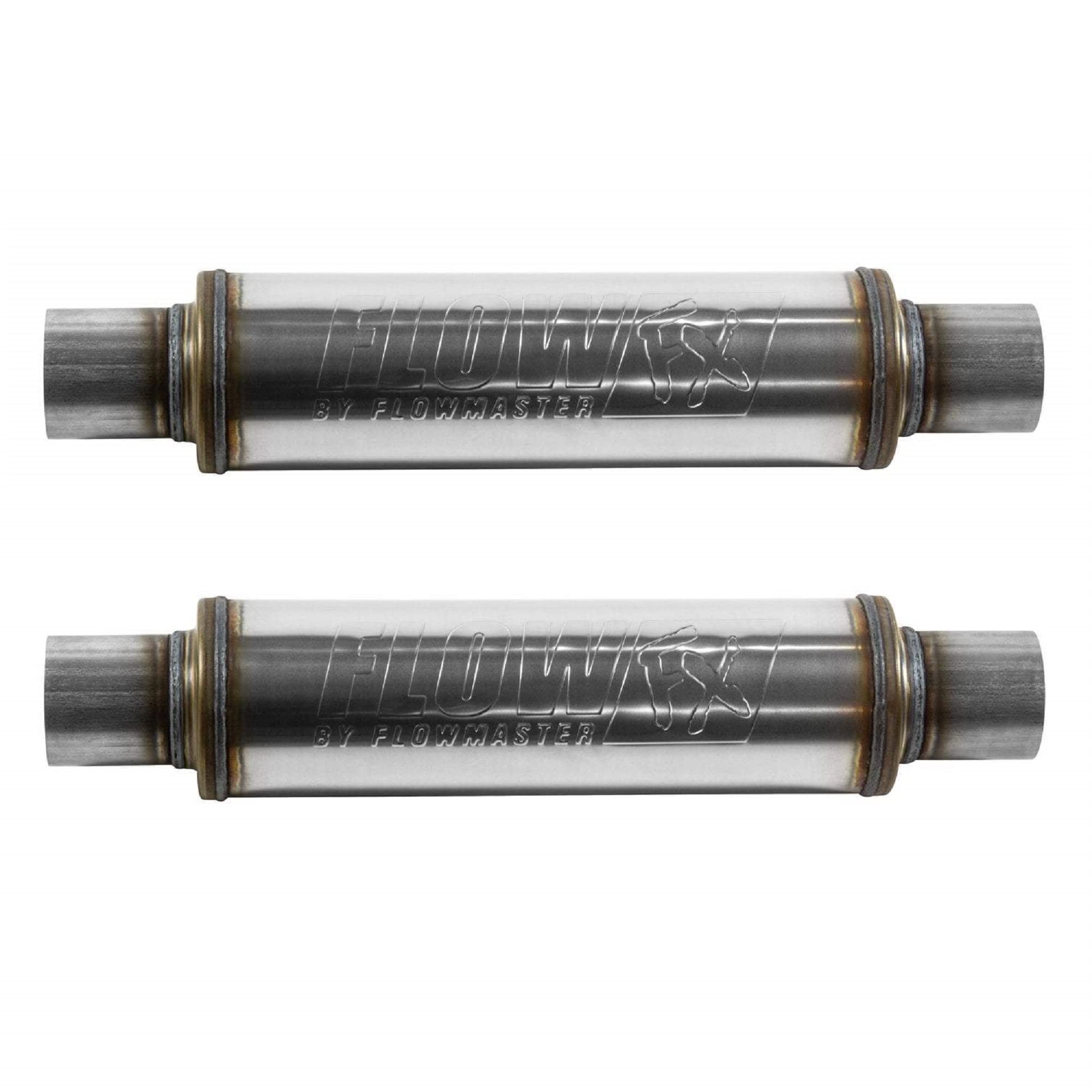 Flowmaster Flowmaster FlowFX Muffler (2 Pack), 2.25 In/Out - Round Body - Moderate Sound by MAPerformance