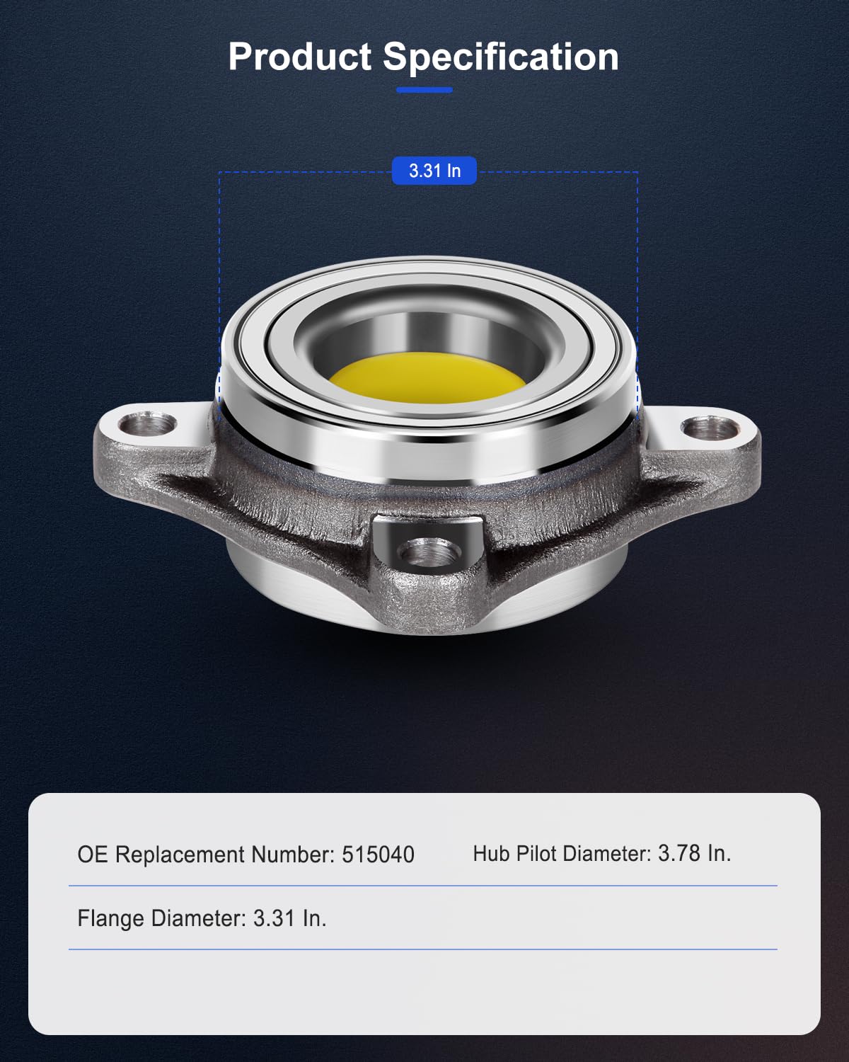 ECCPP Replacement for Wheel Bearing Hub 515040 Hub Bearing Assembly Hub Assemblies Front Axle for Lexus GX460 GX470 Base Model f