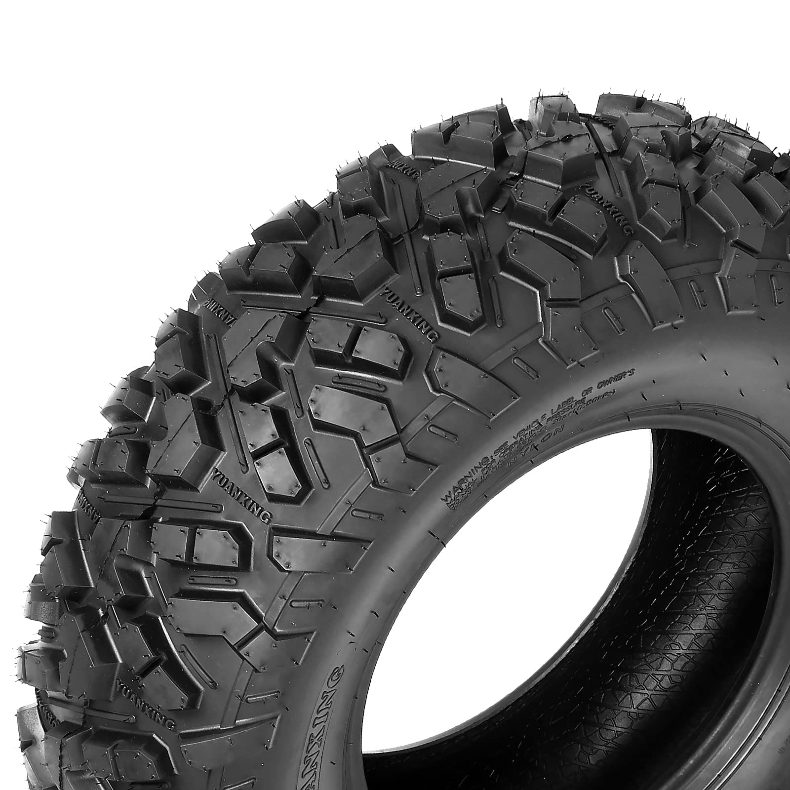Weize Atv Utv All-Terrain Tires 25X8-12 Front & 25X10-12 Rear, 6 Pr, Set Of 4