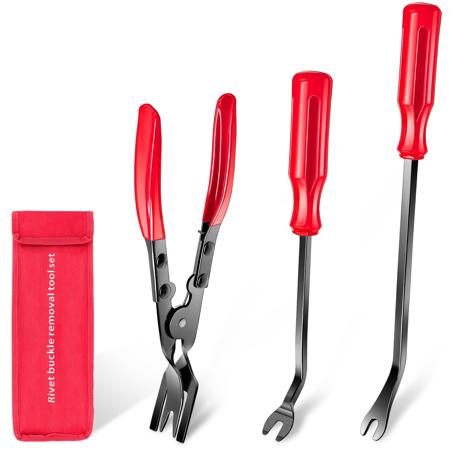 3 Pcs Clip Remover Tool, Clip Pliers Set Fastener Removal Tool , Auto Trim Removal Tool Kit Pry Tool Set Car Door Panel Dashboar