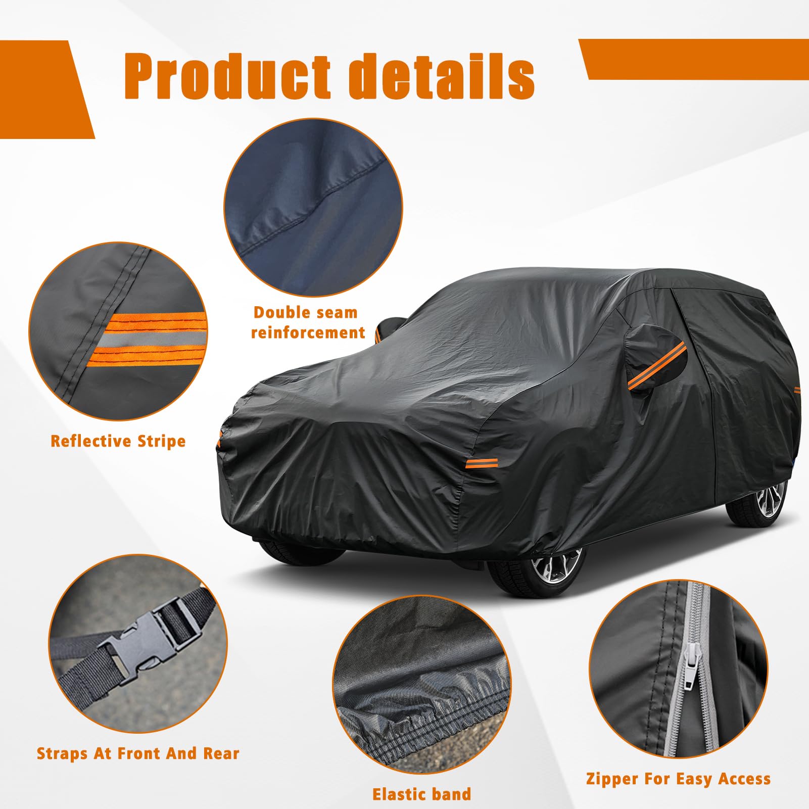 Kayme 7 Layers Suv Car Cover Custom Fit For Kia Sorento (2012-2024) Waterproof All Weather For Automobiles, Outdoor Full Cover R