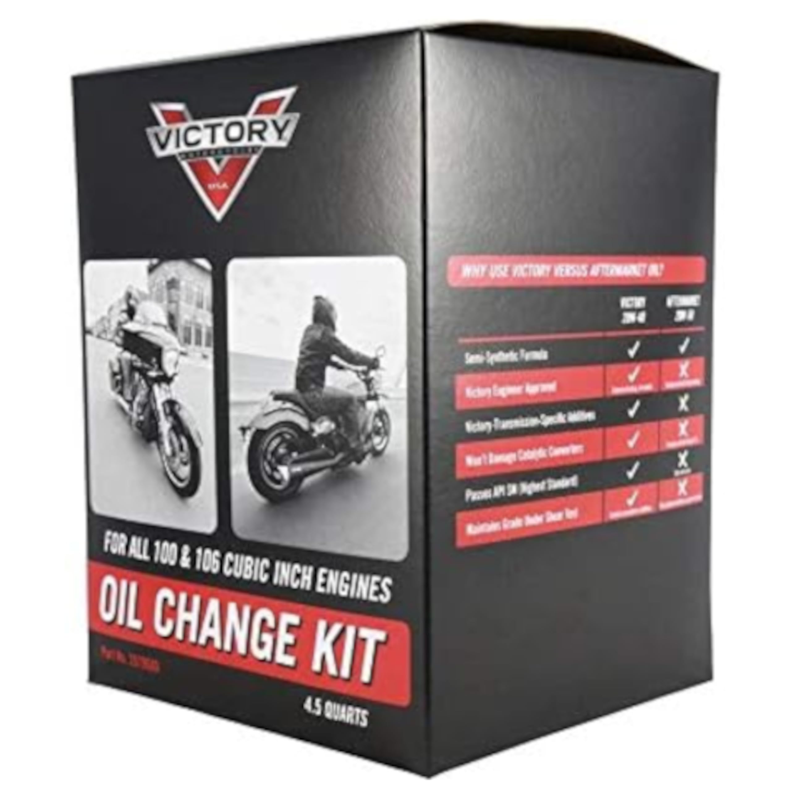 Victory Motorcycle Oil Change Kit 2879600 - Essential Maintenance for Victory Motorcycles, Ensures Optimal Performance and Longevity