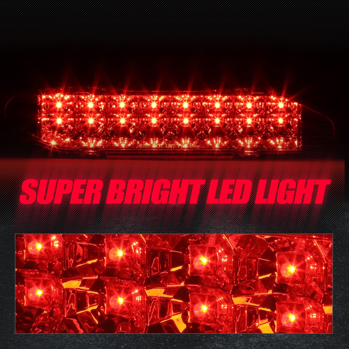 Auto Dynasty Dual Row Led Red Housing 3Rd Third Tail Brake Light Lamp Compatible With Xterra Wd22 00-04