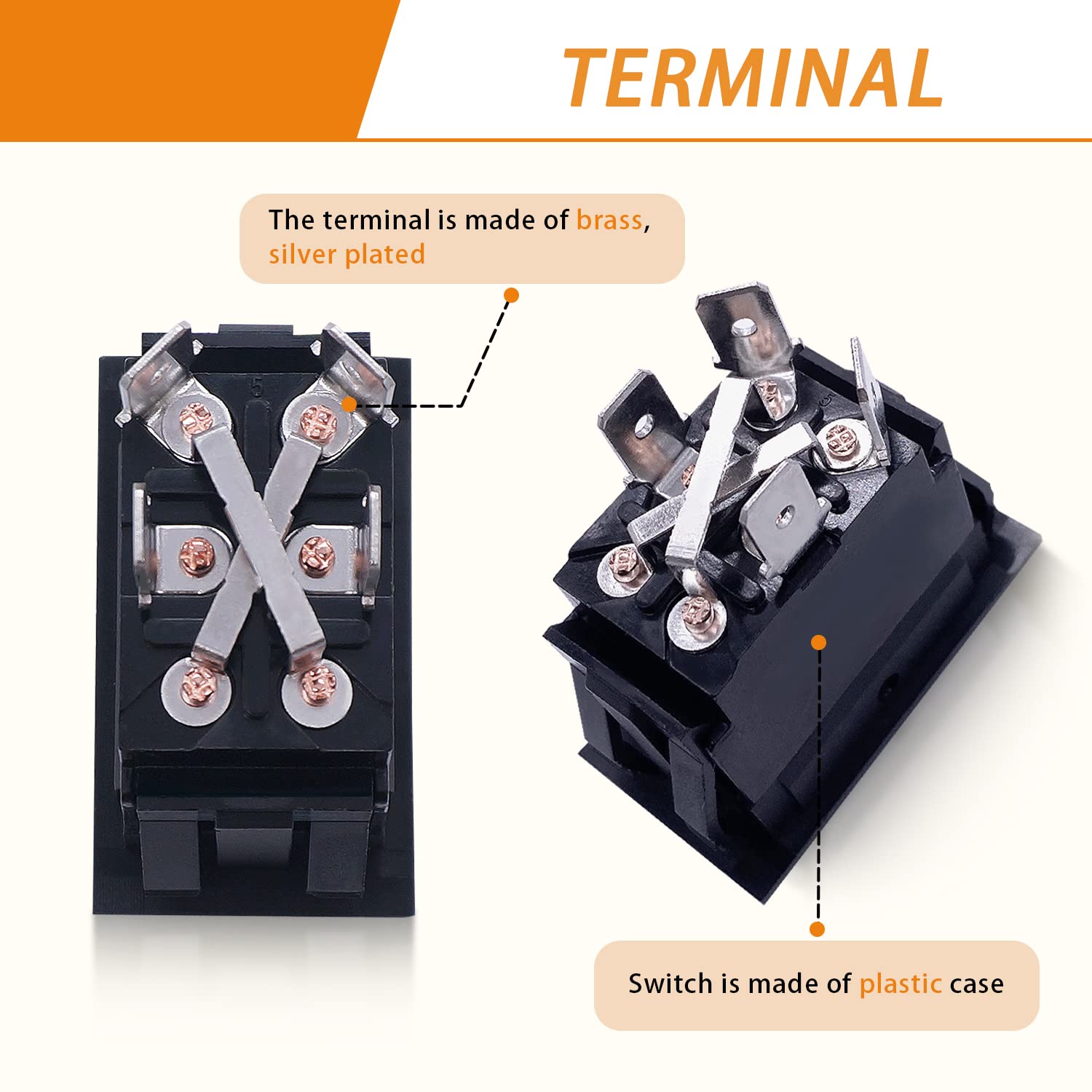 Mankk 4 Pin Dpdt Momentary Rv Jack Switch Dc12V Reverse Polarity Rocker Switch 20A (On)-Off-(On) Motor Control Switch With Pre-W