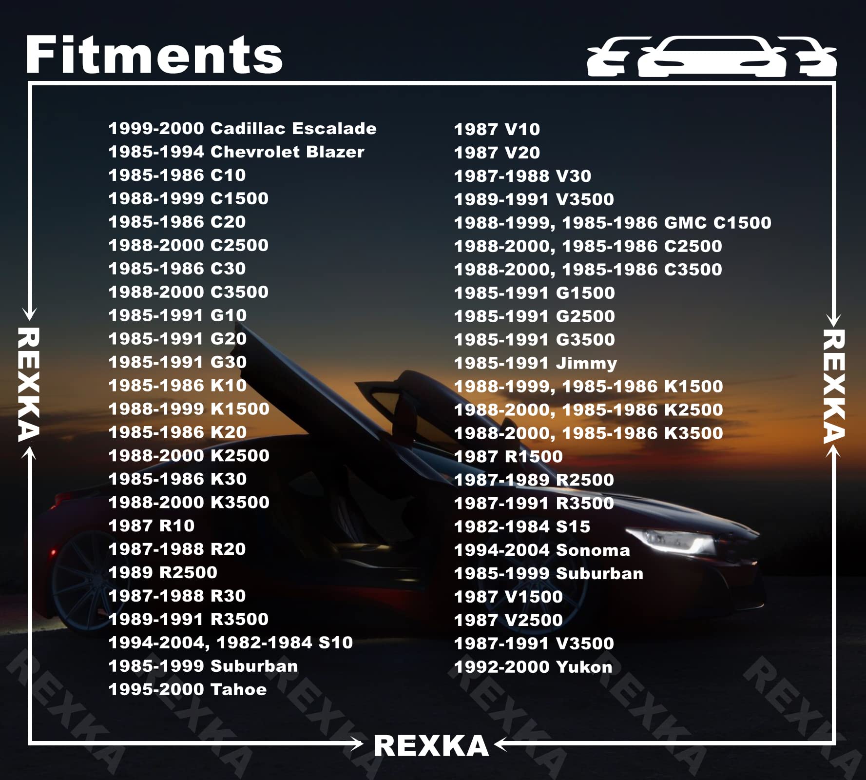 Rexka 25Pcs Tailgate Handle Lock Rod Retainer Clip 3/16 Rod 15545178 For Gm Chevy Gmc Trucks Pickups 1500 2500 3500 Sonoma