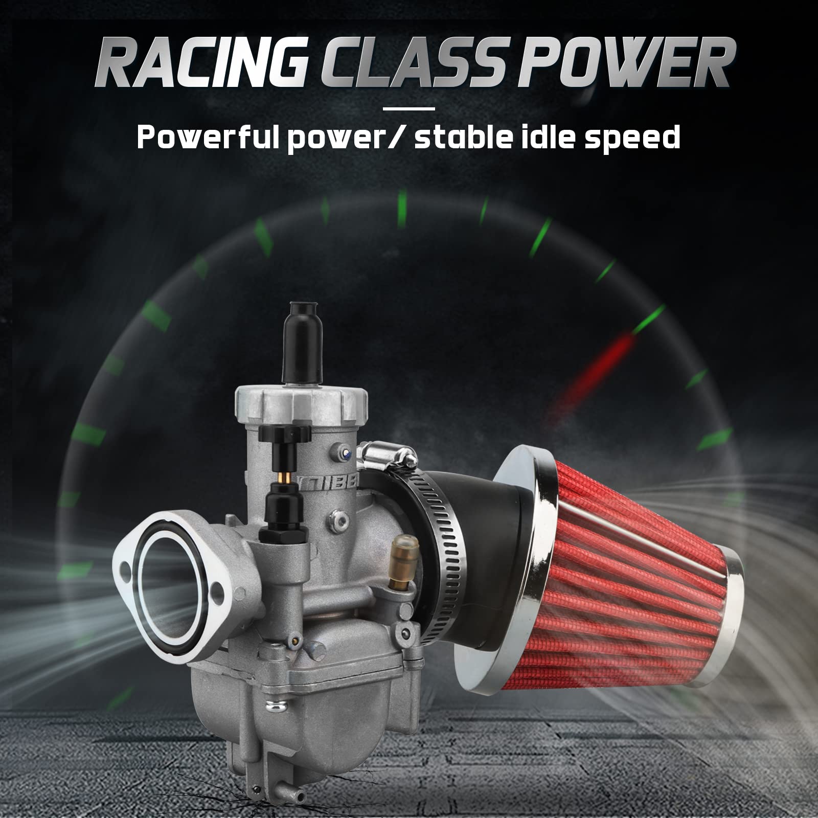 Nibbi Carburetor Pe22Mm Kit 22Mm Carburetor Fit 110Cc 125Cc 130Cc Flange Motorcycle Engines For Dirt Bike Pit Bike Atv 4 Wheeler With Carb Jets