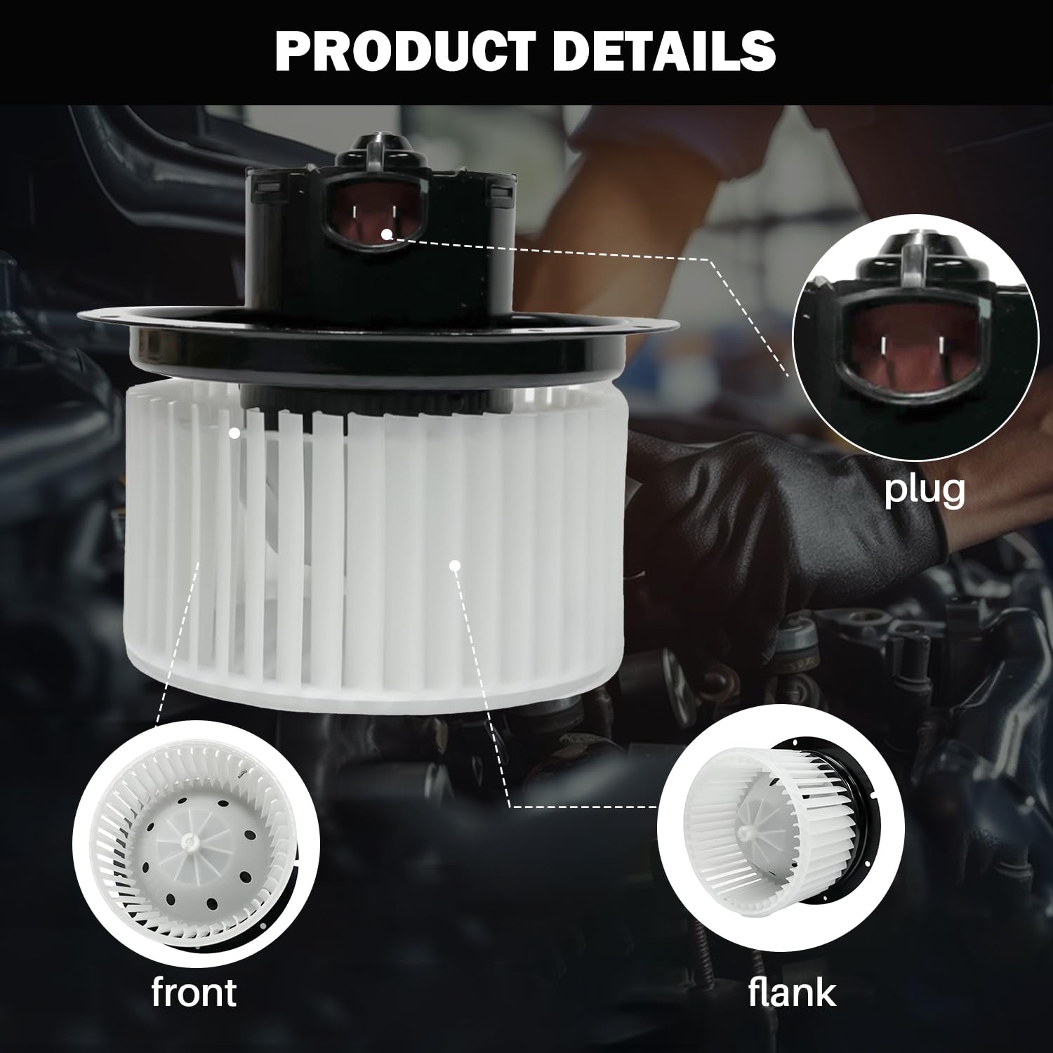 Aspligo 700099 Front Ac Heater Blower Motor Fan Fit For Ford F-250 F-350 F-450F- 550 Super Duty 1999 2000 2001 2002 2003 2004 20