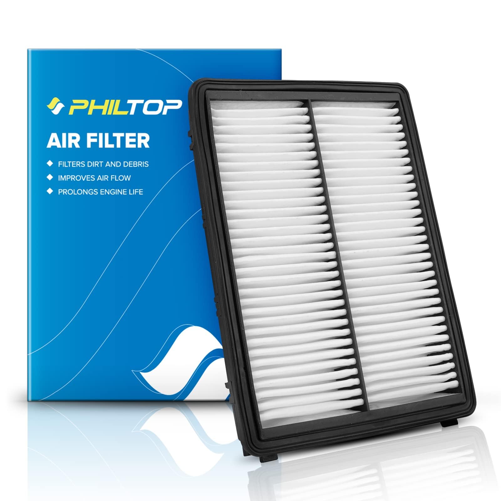 Philtop Engine Air Filter Ca11943 Replacement For 2019-2020 Hyundai Santa Fe, 2015-2021 Palisade, Santa Fe Sport & Kia Sedona, 2