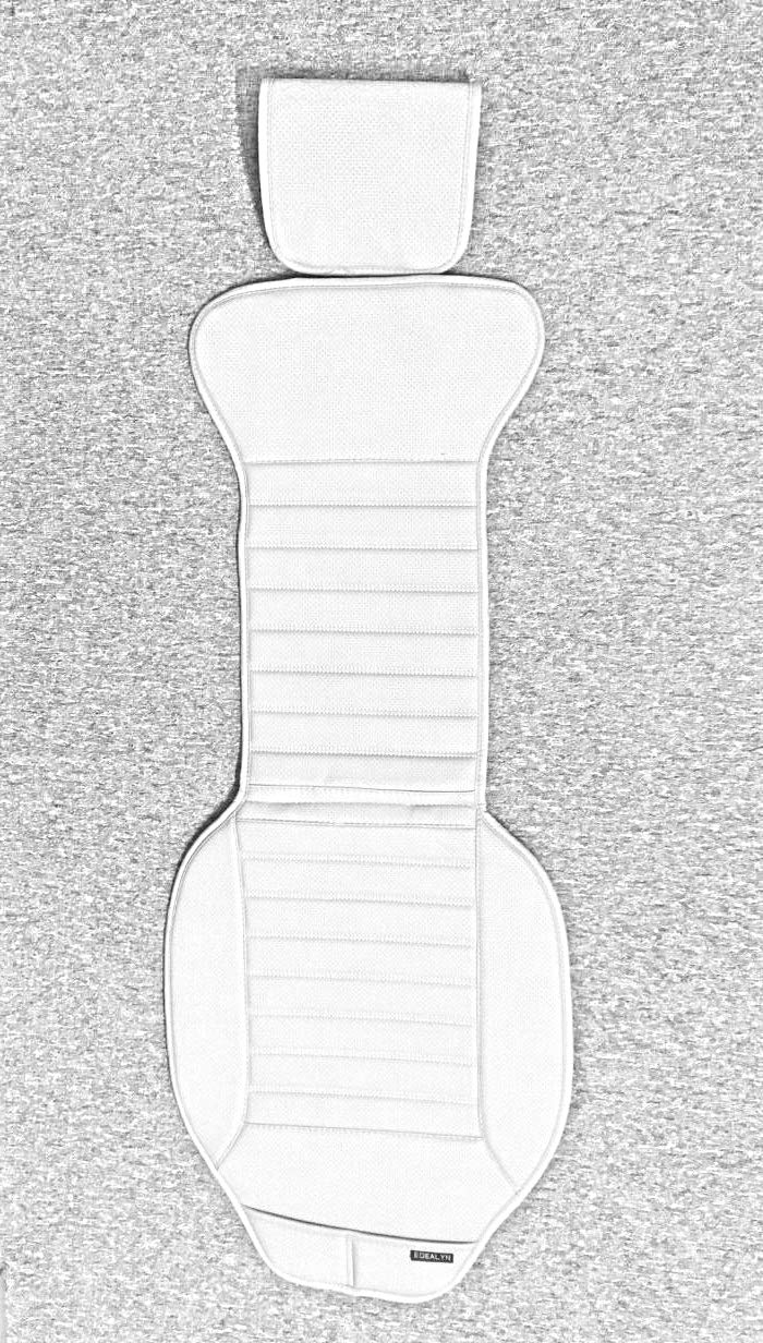 Edealyn New Universal Car Seat Cover Pu Leather Car Seat Cushion Car Seat Backrest Pad - Car Interior Accessories,1 Pcs (Gray-B)