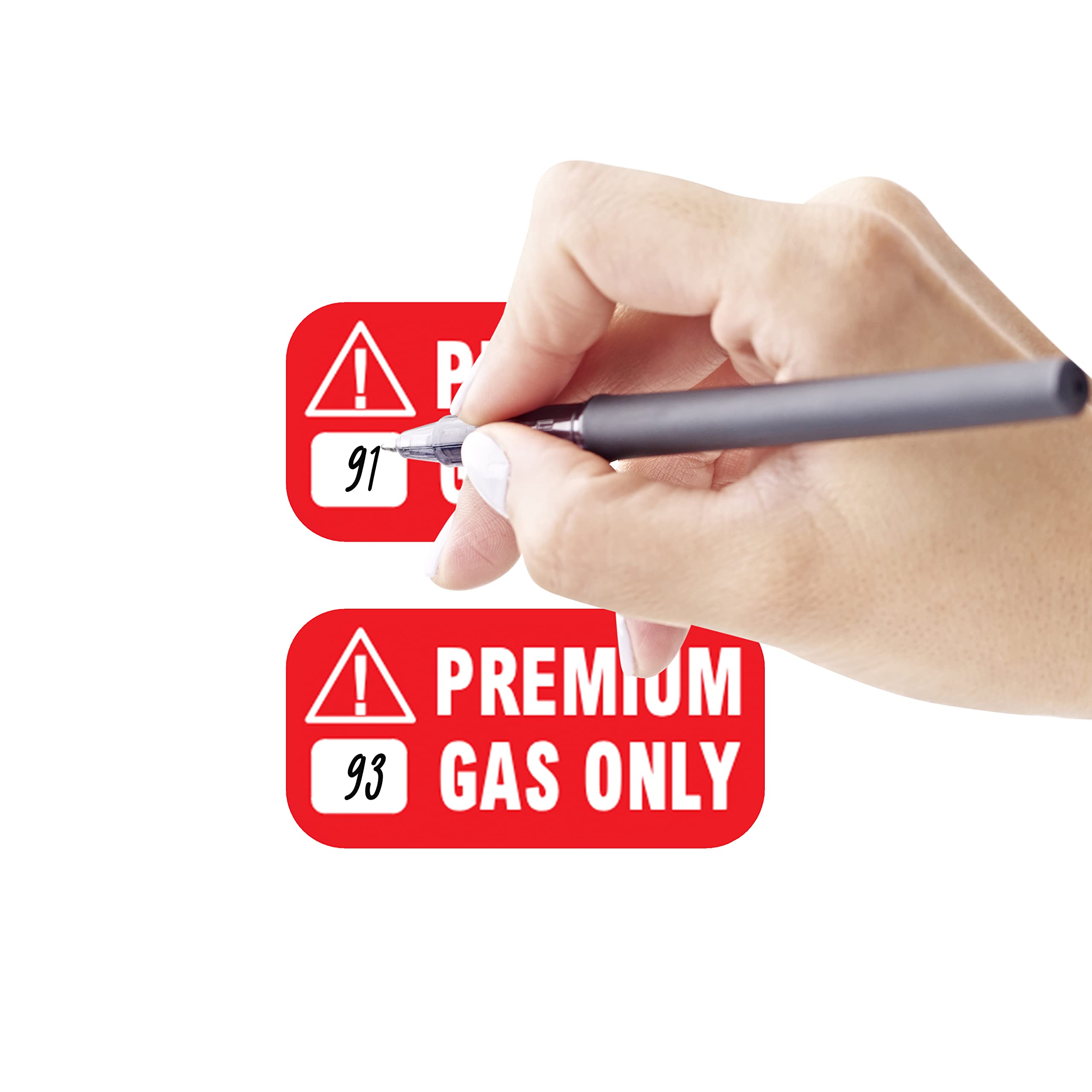 Premium Fuel Only Sticker, 91 Octane Sticker For Atvs, Sports And Race Cars - Weather Proof, Extreme Stick, Commercial Grade Fue