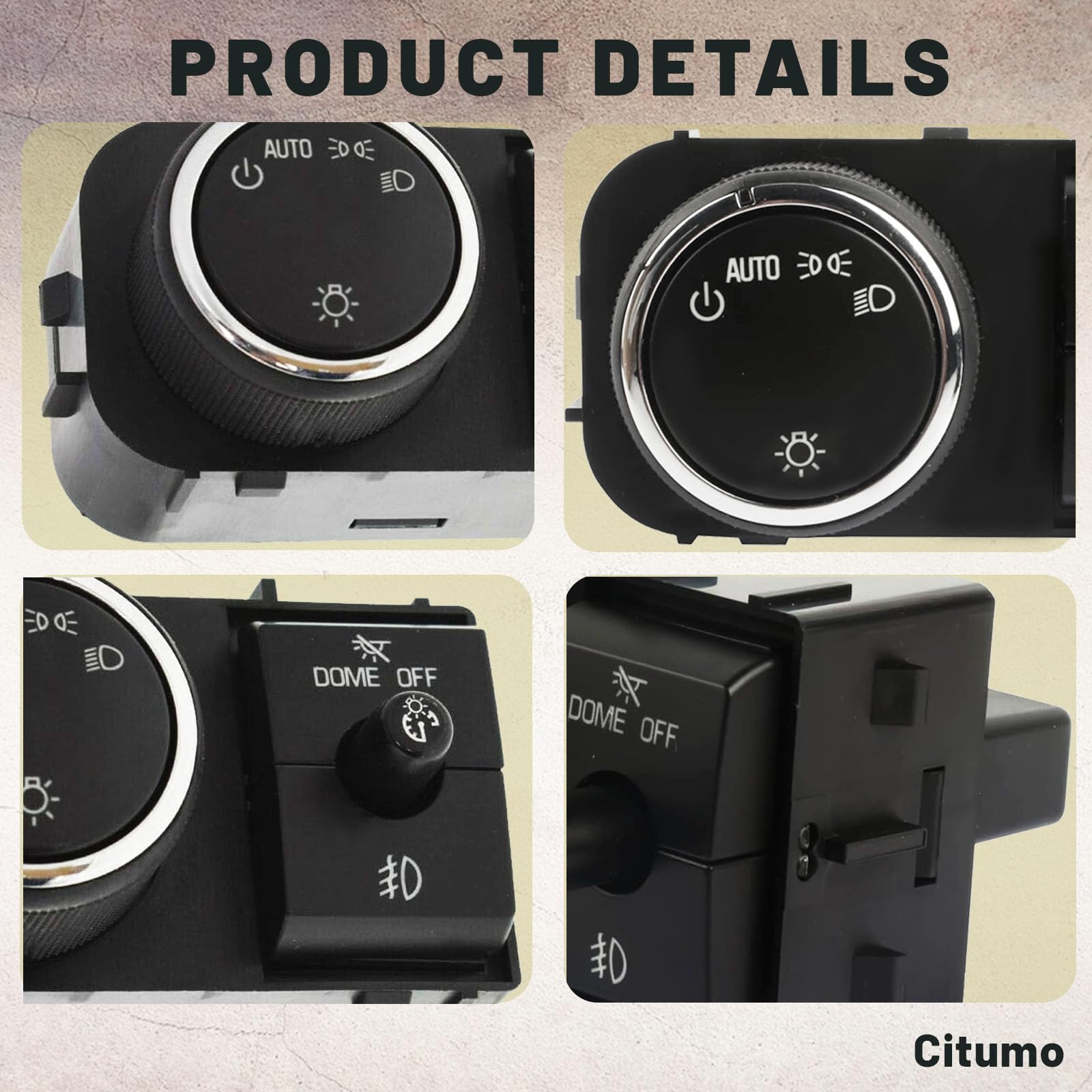 25858705 1527J Equipment Headlamp, Instrument Panel Dimmer, And Dome Lamp Switch, With Fog Lamp Switch