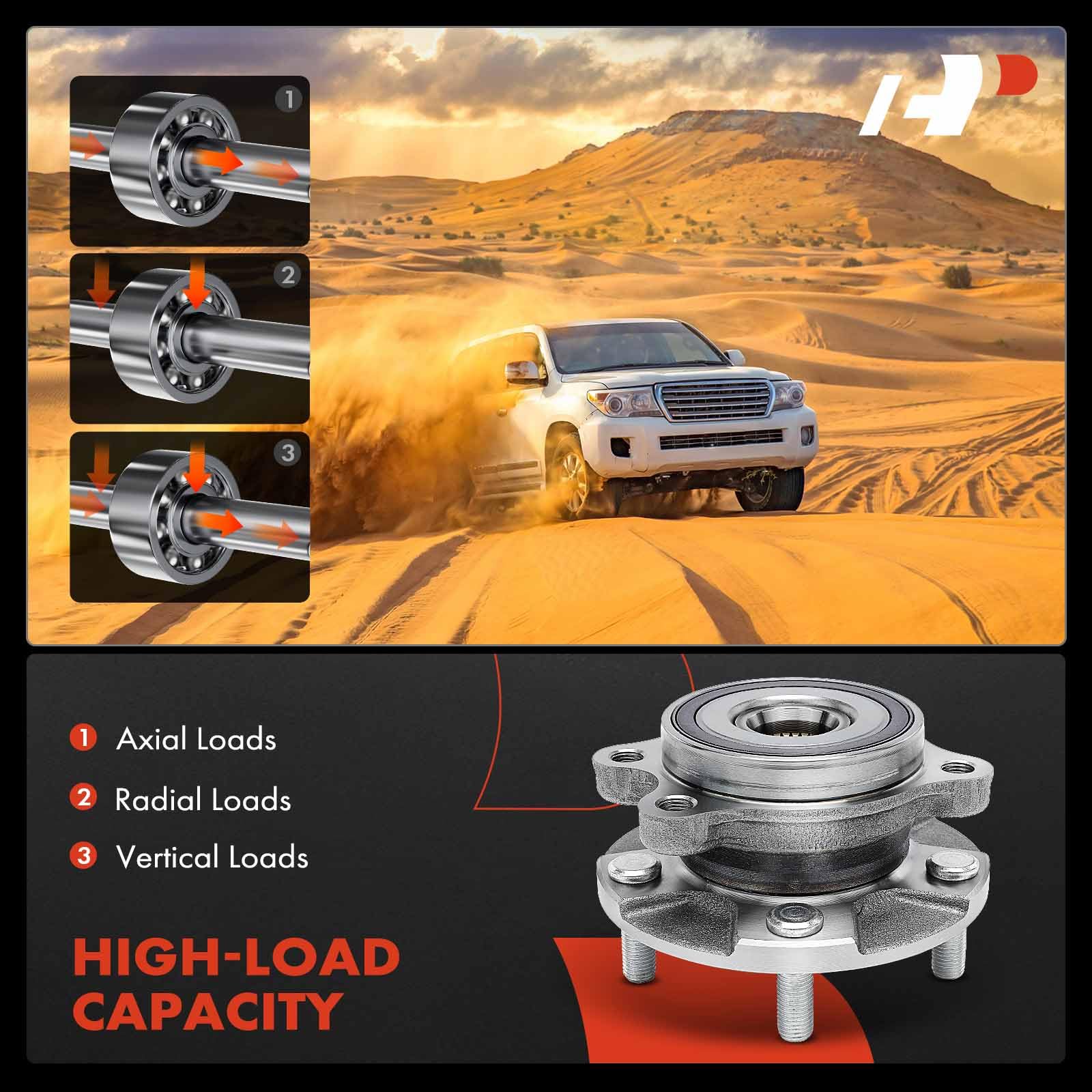 A-Premium 2 x Front Wheel Bearing and Hub Assembly with 5-Lug Compatible with Toyota RAV4 06-12, Corolla iM 17-18, Prius V 12-18