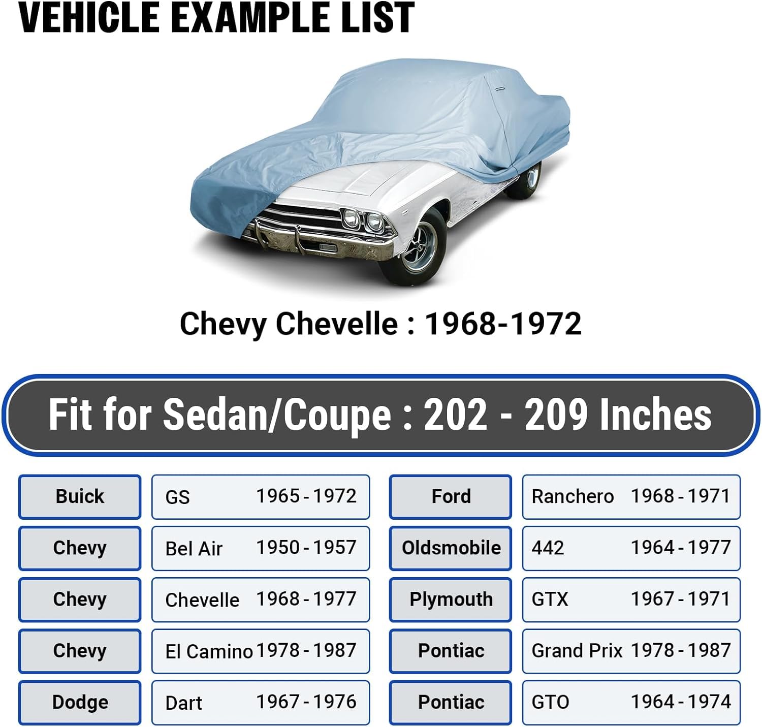 Icarcover 18-Layer Car Cover Waterproof All Weather, Premium Quality Car Covers For Automobiles, Uv Protection, El Camino, Monte