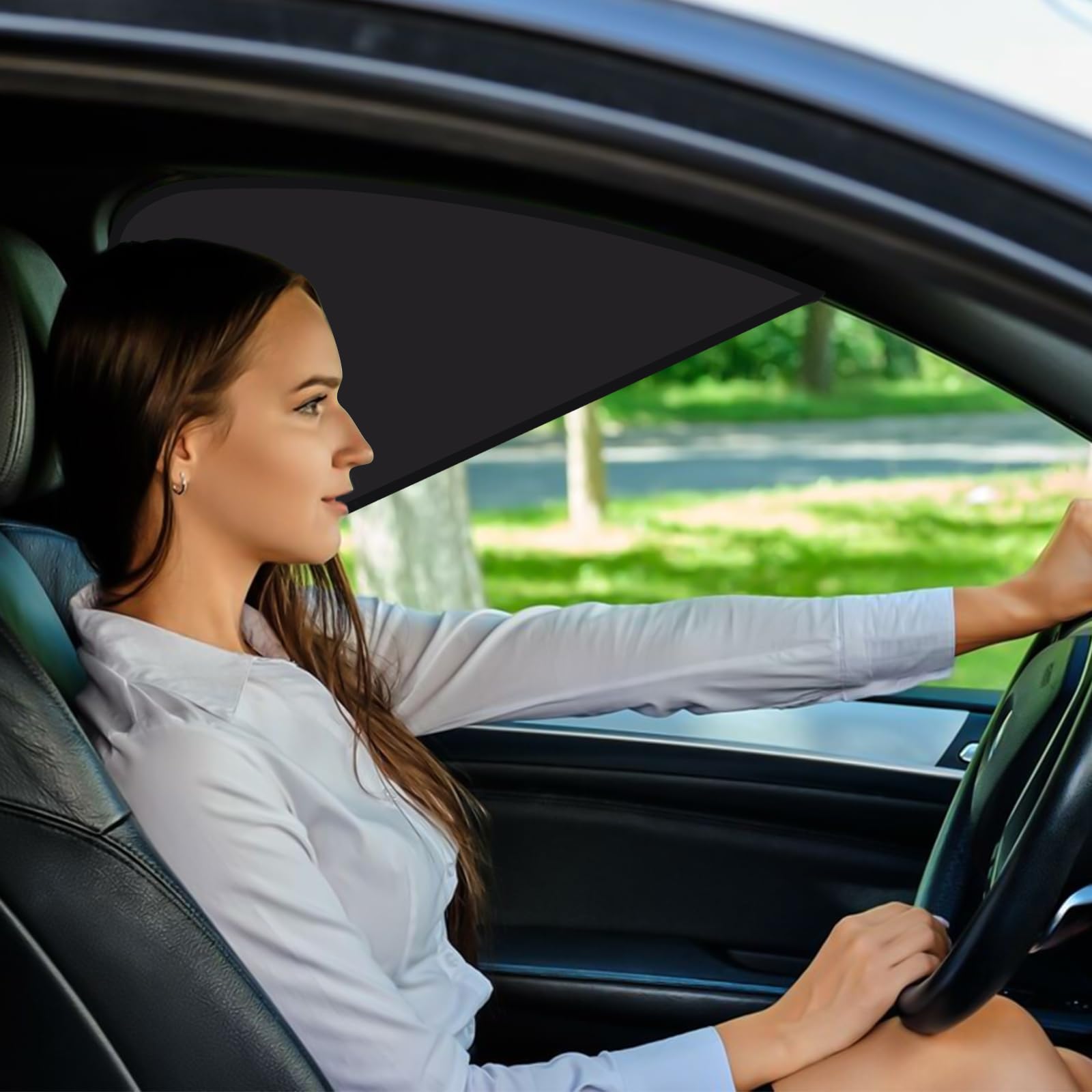 ZATOOTO Car Window Shades for Front Side Window, 2Pack Blackout Car Visor Extender Sun Blocker, Car Sun Shade for Drivers Anti-G