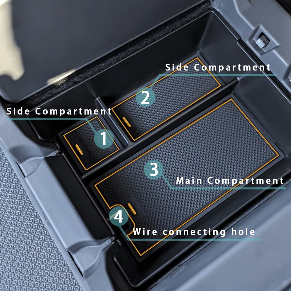 Bestevmod Center Console Organizer Tray Compatible With Rivian R1T R1S 2022 2023 2024 2025 Accessories Center Console Storage Bo