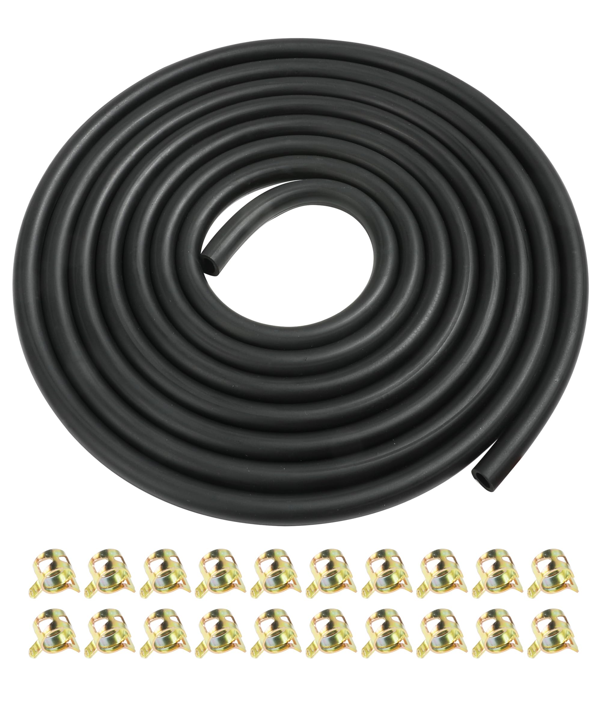 Racoona 9.85Ft Fuel Line,1/4'' Id Fuel Line Hose With 20Pcs 2/5'' Id Hose Clamps,Car Accessories Gas Line Small Engine Fuel Line