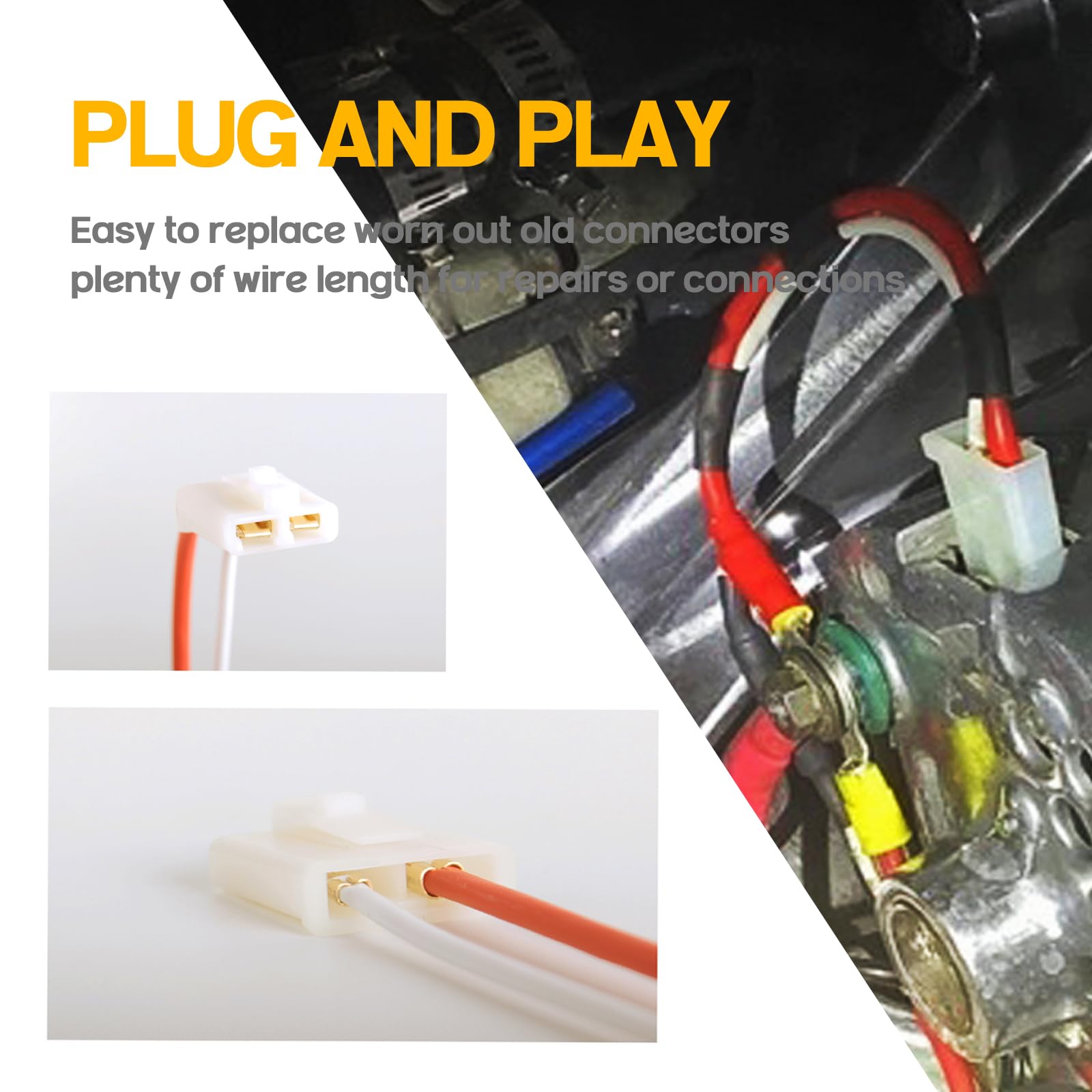 Xislet Alternator Pigtail Connector Replacement Compatible With 72-88 Gm Cars Trucks 10Si 12Si 15Si 17Si Alternator Connector Wi