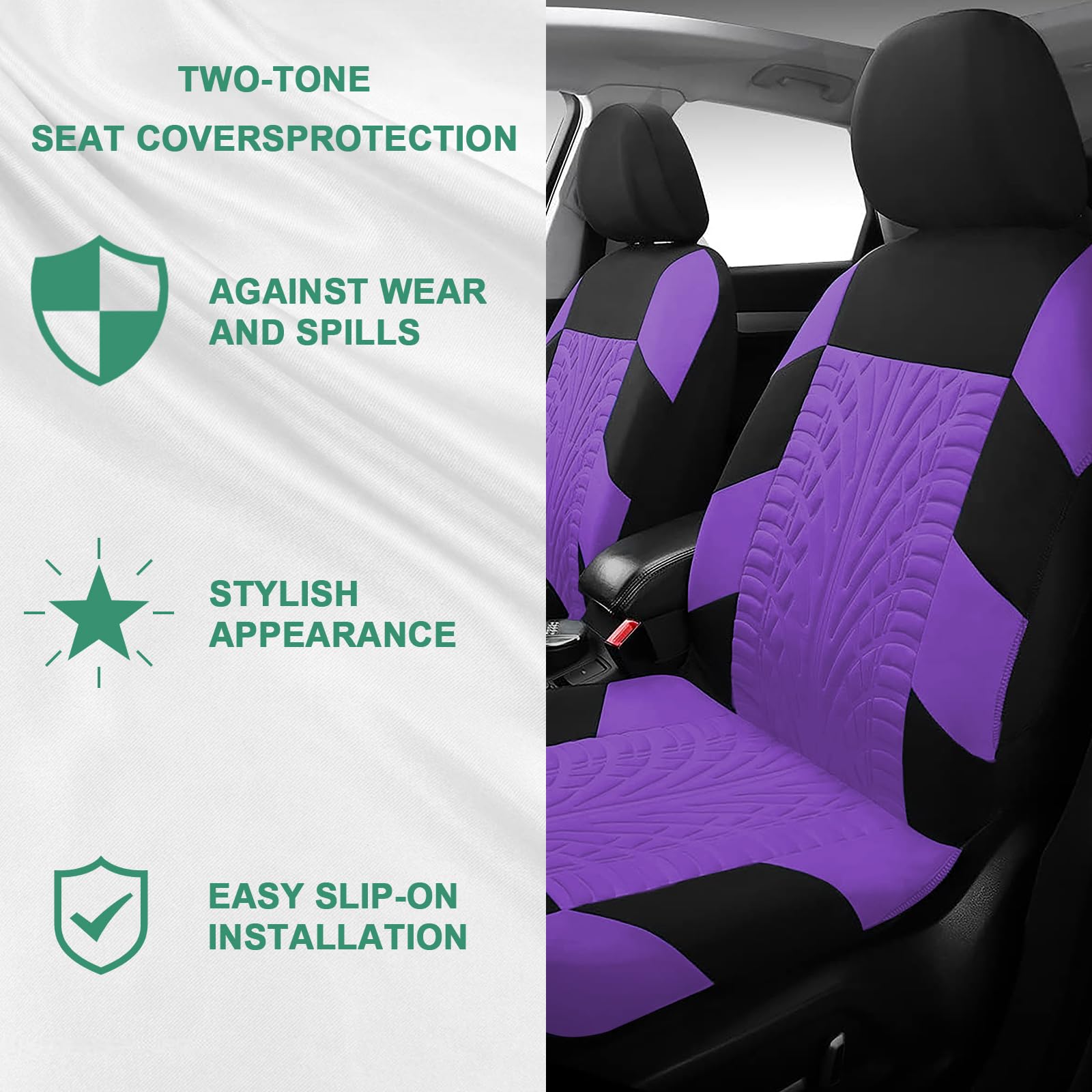 JINGSEN 17 Car Seat Cover Full Set for Women,Universal Car Seat Cover, Plush Steering Wheel Cover,Fluffy Soft Wool Handbrake Gea