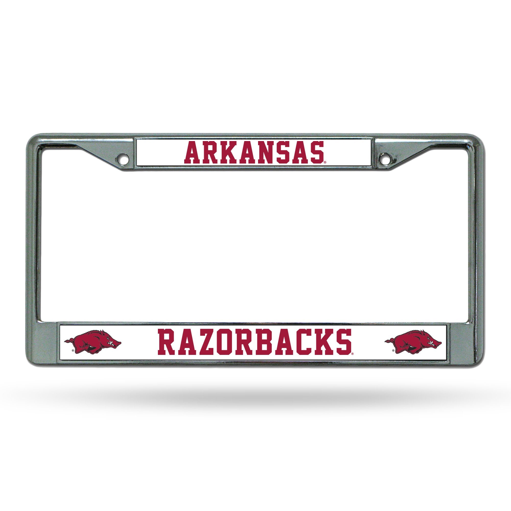 Rico Industries Ncaa Arkansas Razorbacks Standard Chrome License Plate Frame , 6 X 12.25-Inches