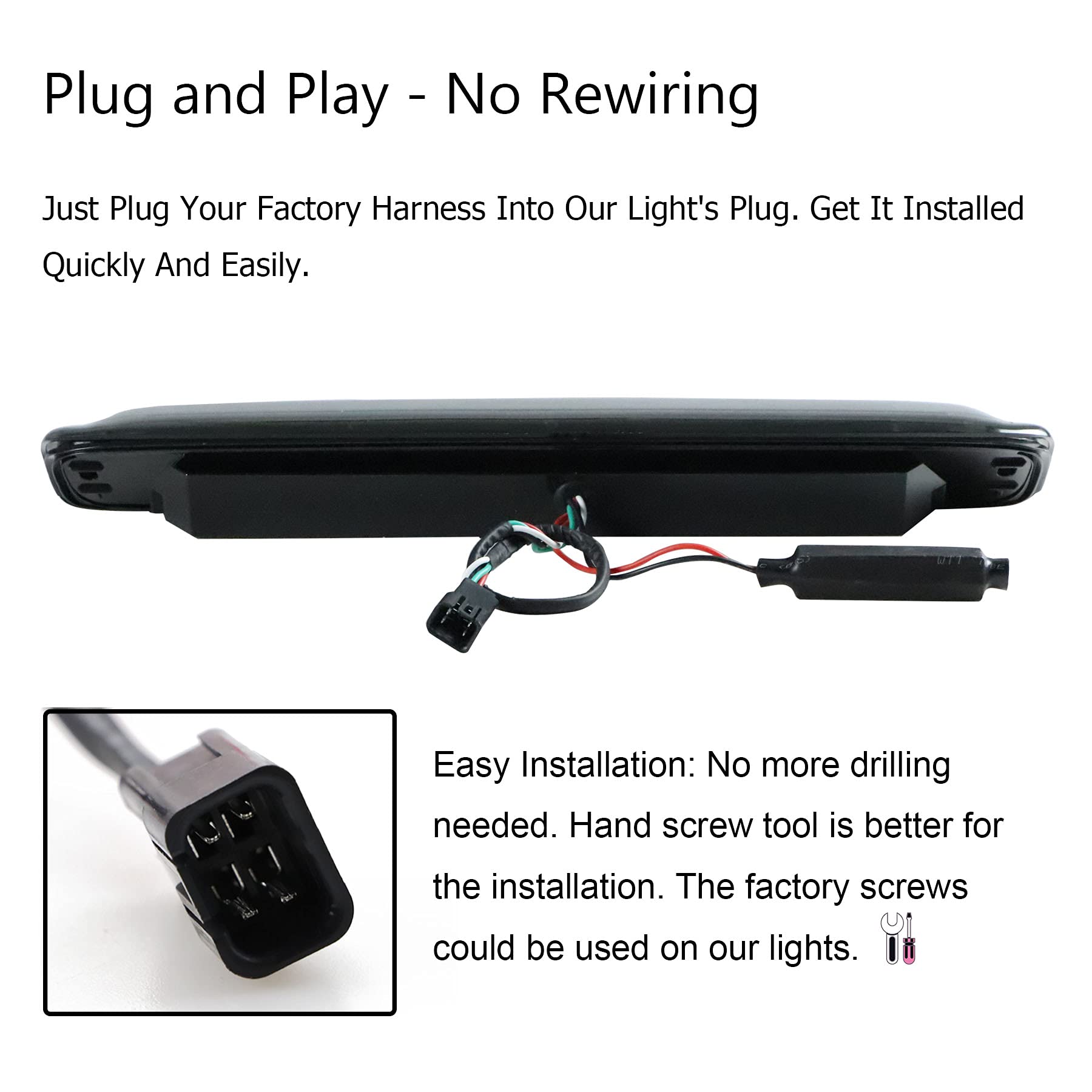 Tresound Led Third 3Rd Brake Light For 1999-2007 Chevy Silverado Gmc Sierra 1500 2500 3500 Hd Classic, Rear Cargo Lamp High Moun