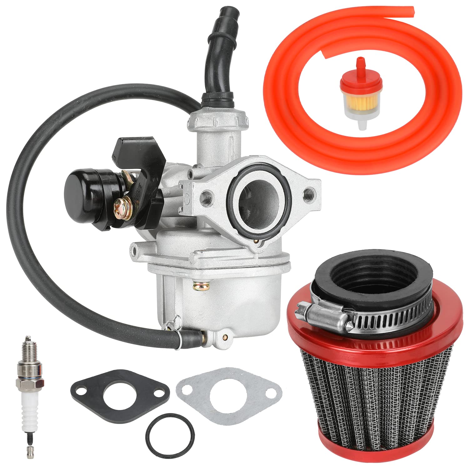 YOXUFA PZ19 Carburetor 19mm Carb Air Filter Kit for 50cc 70cc 90cc 110cc 125cc ATV Pit Dirt Bike Coolster Apollo Baja Kazuma fal