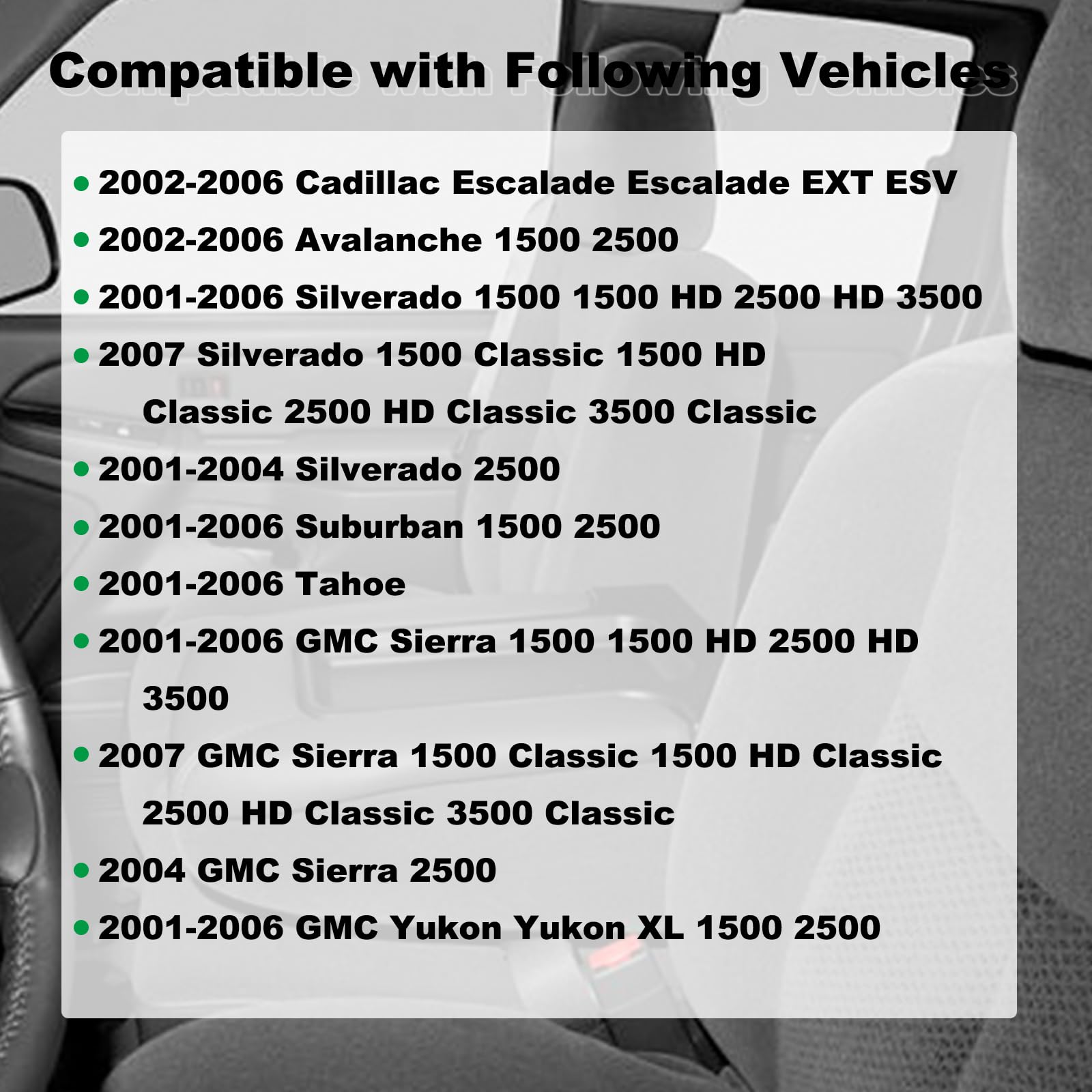 NHILES Center Console Lid Replacement Kit for 1999 2000 2001 2002 2003 2004 2005 2006 2007 Silverado/Avalanche/Suburban/Sierra/Y