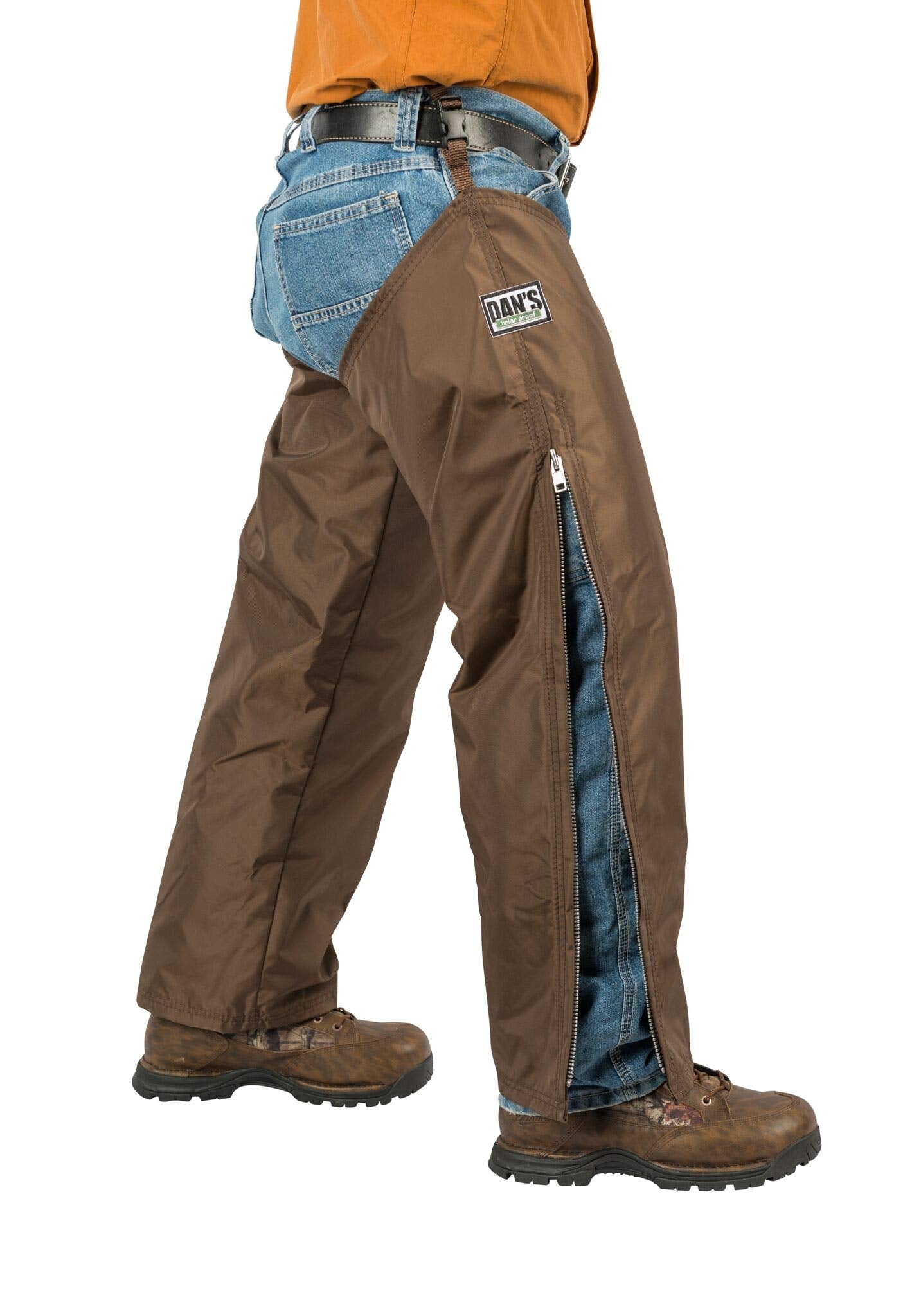 High-N-Dry Briarproof, Waterproof, Brush Protector Chaps, Made In U.S.A. (Brown, L-28/28)
