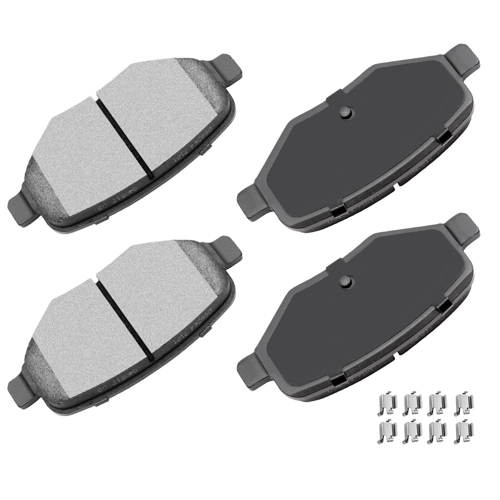Cciyu D1377 Rear Ceramic Disc Brake Pads Kit - 4Pcs For Ford Edge 11-15, Explorer 11-19, Flex 09-17, Taurus 10-18, Lincoln Mks 0