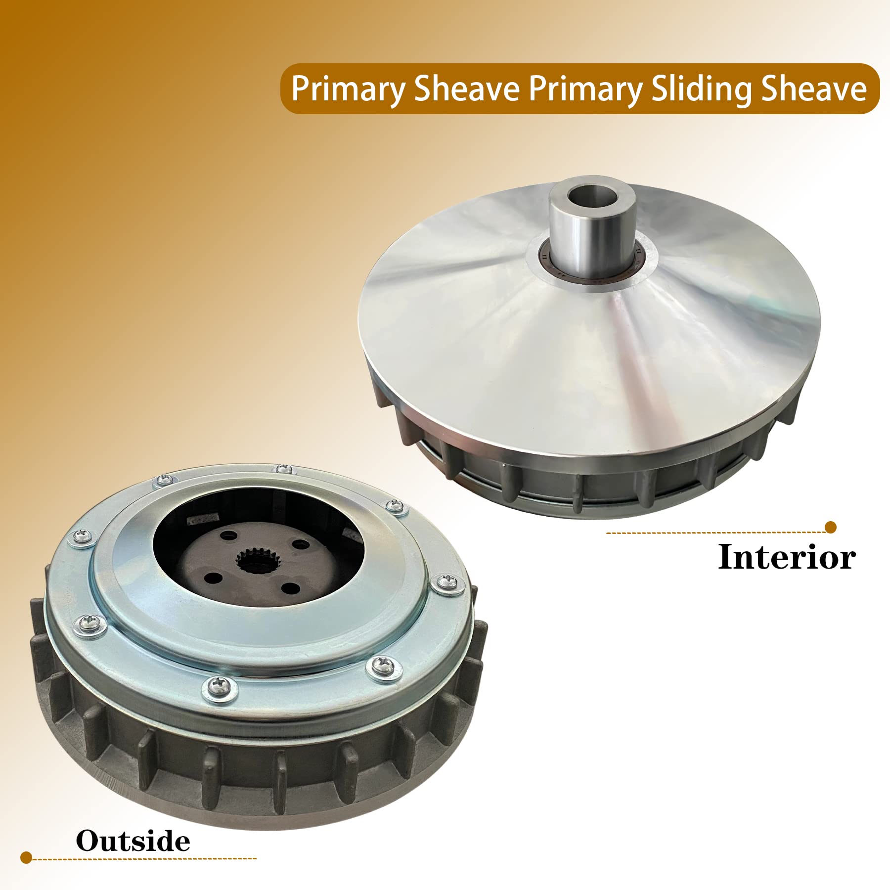 FUYEAR Wet Clutch Shoe Kit Assembly For YAMAHA Grizzly 660 2002-2008,Rhino 660 2004-2007 With Primary Sheave,Clutch Carrier,Onew