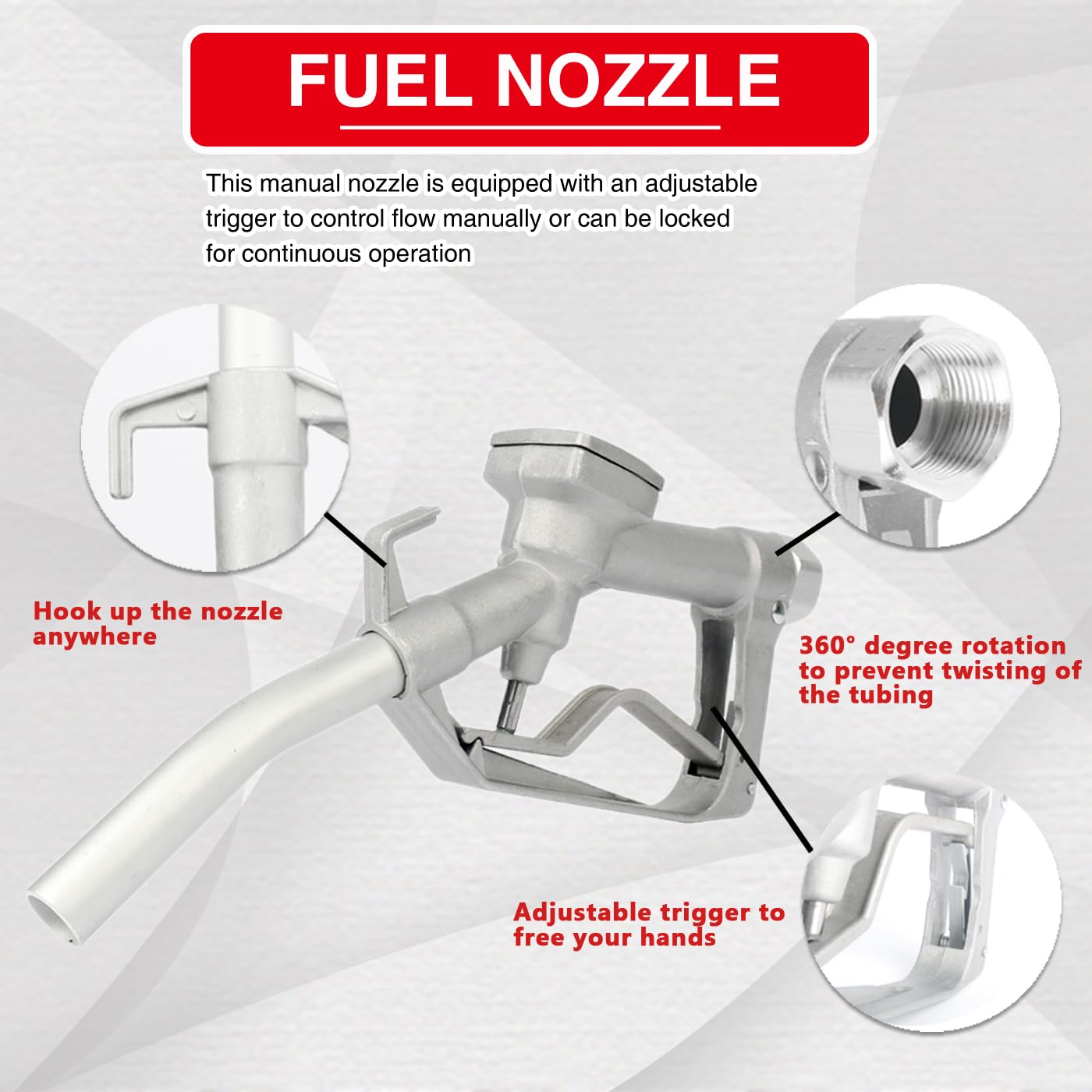 Trupow 12V Dc 10Gpm Self-Priming Gasoline Diesel Oil Fuel Transfer Pump Kit With Discharge Hose & Nozzle