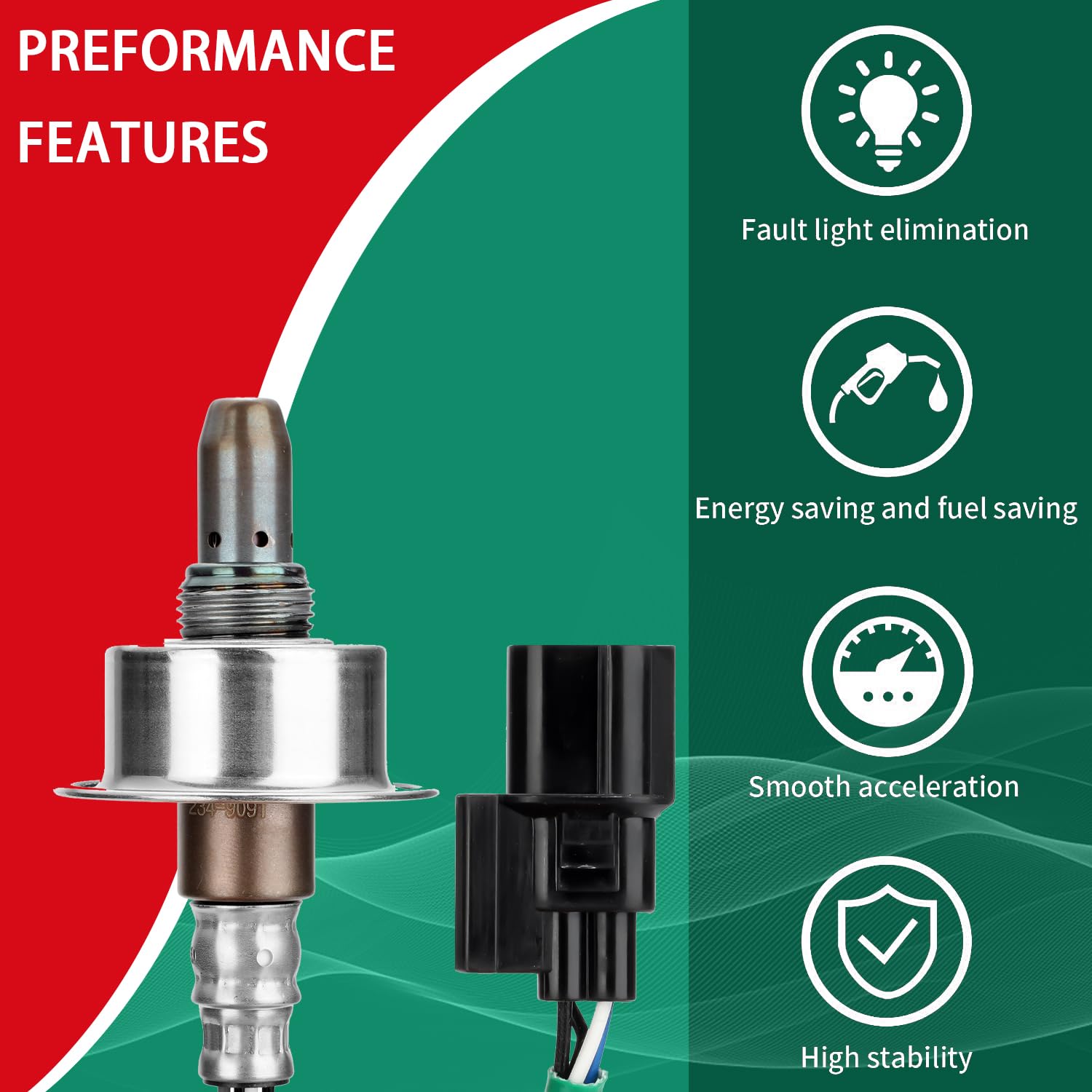 Necatuo 234-9091 Upstream O2 Oxygen Sensor Heated Air Fuel Ratio Compatible With Acura Tsx Accord Crv 2.4L L4 For 36531-R40-A01