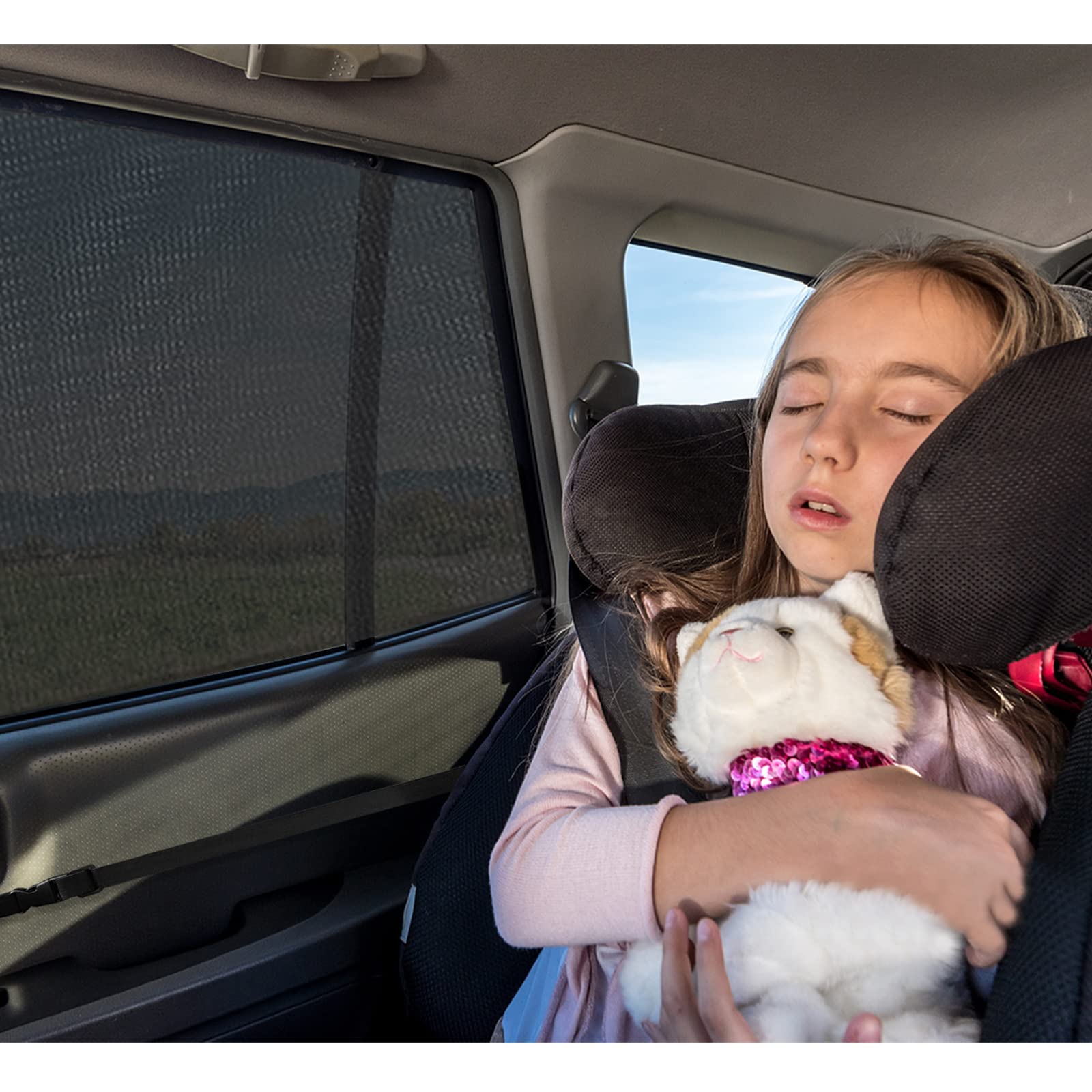 2 Packs Mesh Car Window Screen For Mpv Sliding Door,Single Layer Sunshade For Large Square Car Truck Windows