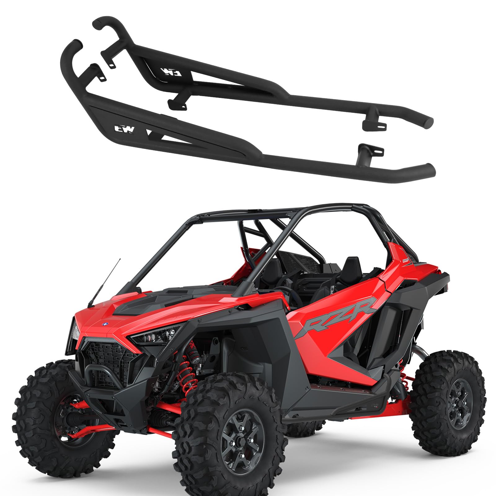 NIXFACE Upgrated Nerf Bars Rock Sliders Fit for Polaris 2014-2021 RZR XP 1000/Turbo (s) 2015-2019 RZR S 900/1000 2015-2019 RZR 9