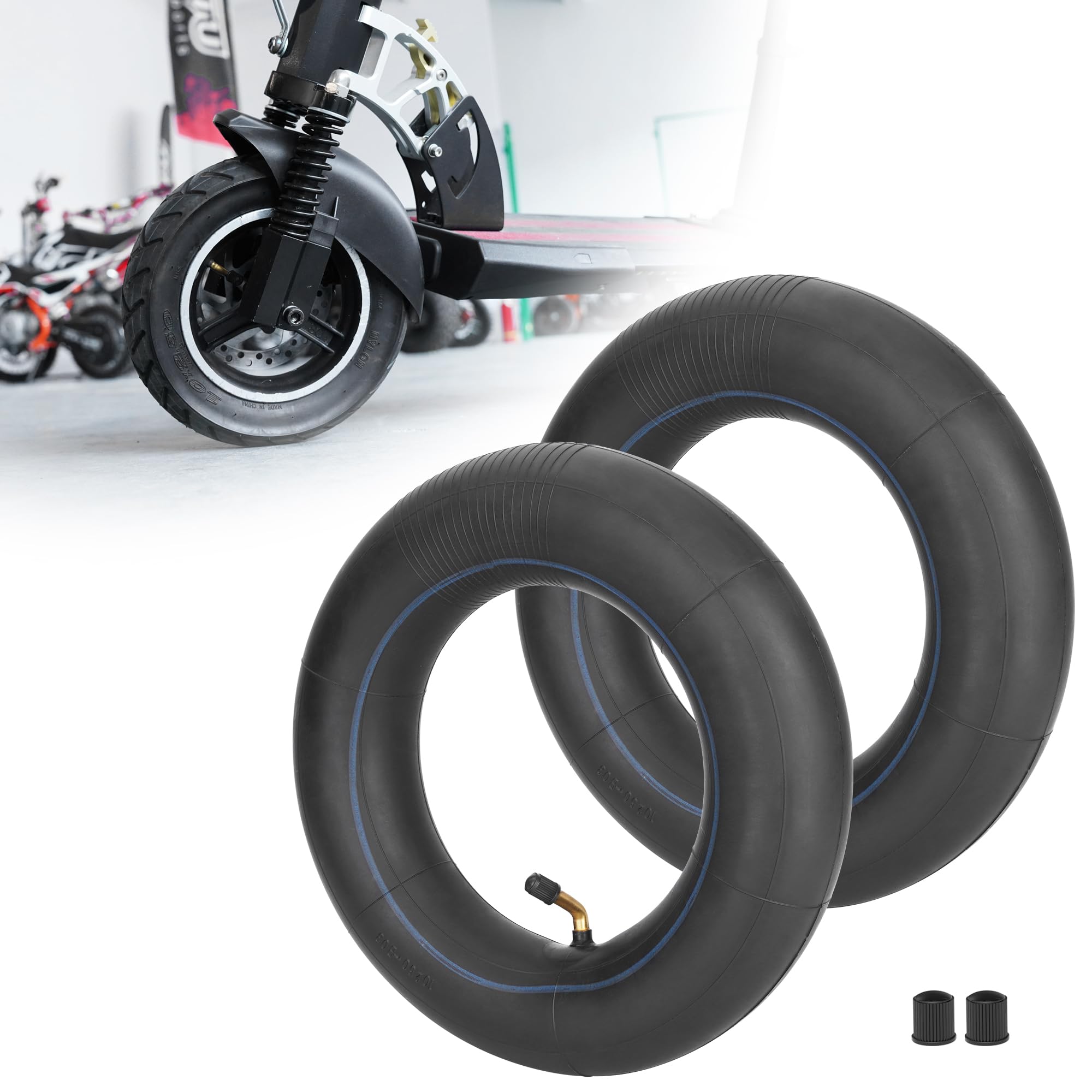2 Pack of 10x2.50 10'' Inner Tube thicken replacement for 10 Inch Smart Electric Scooter fit 36v 48v 400w 500w 800w Hub Motor TR