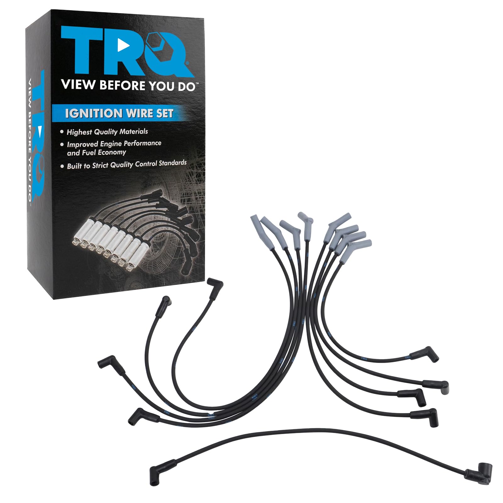 Trq Spark Plug Wire Set Compatible With 1978-1989 Ford 1978-1983 Lincoln 1978-1986 Mercury