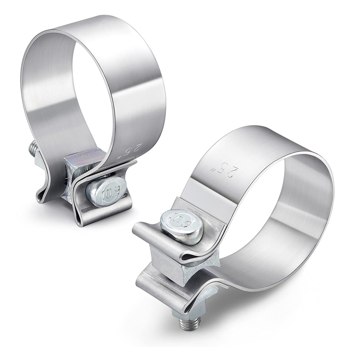 Exhaust Clamps Pipe Repair Parts - 2.0 Narrow Band Clamp, Great For Exhaust Tips, Catalytic Converter, Exhaust Manifold, Exhaust Resonator, Exhaust Flex Pipe, Exhaust Muffler Repair Project