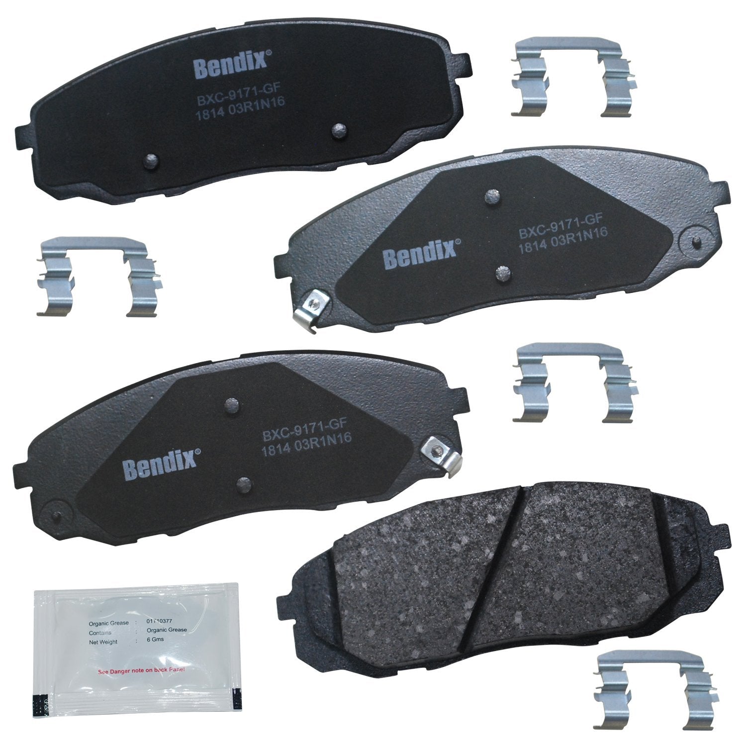 Bendix Priority1 Cfc1814 Ceramic Front Brake Pads For Kia Sedona 2020-2015