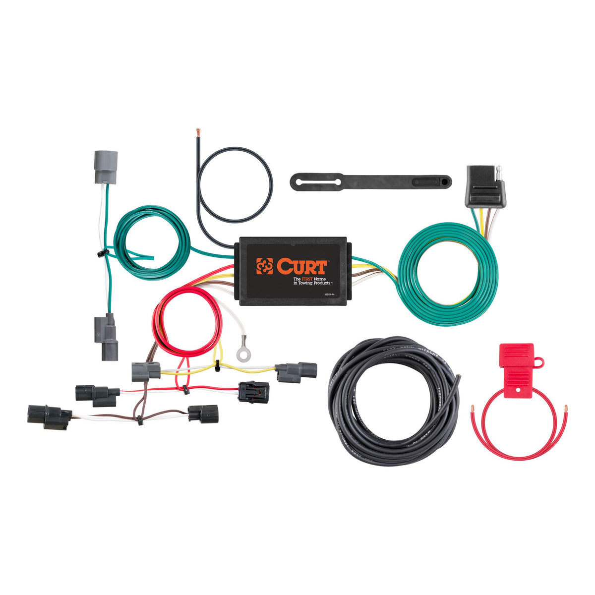 Curt 56396 Vehicle-Side Custom 4-Pin Trailer Wiring Harness, Fits Select Honda Civic , Black, 1 Count