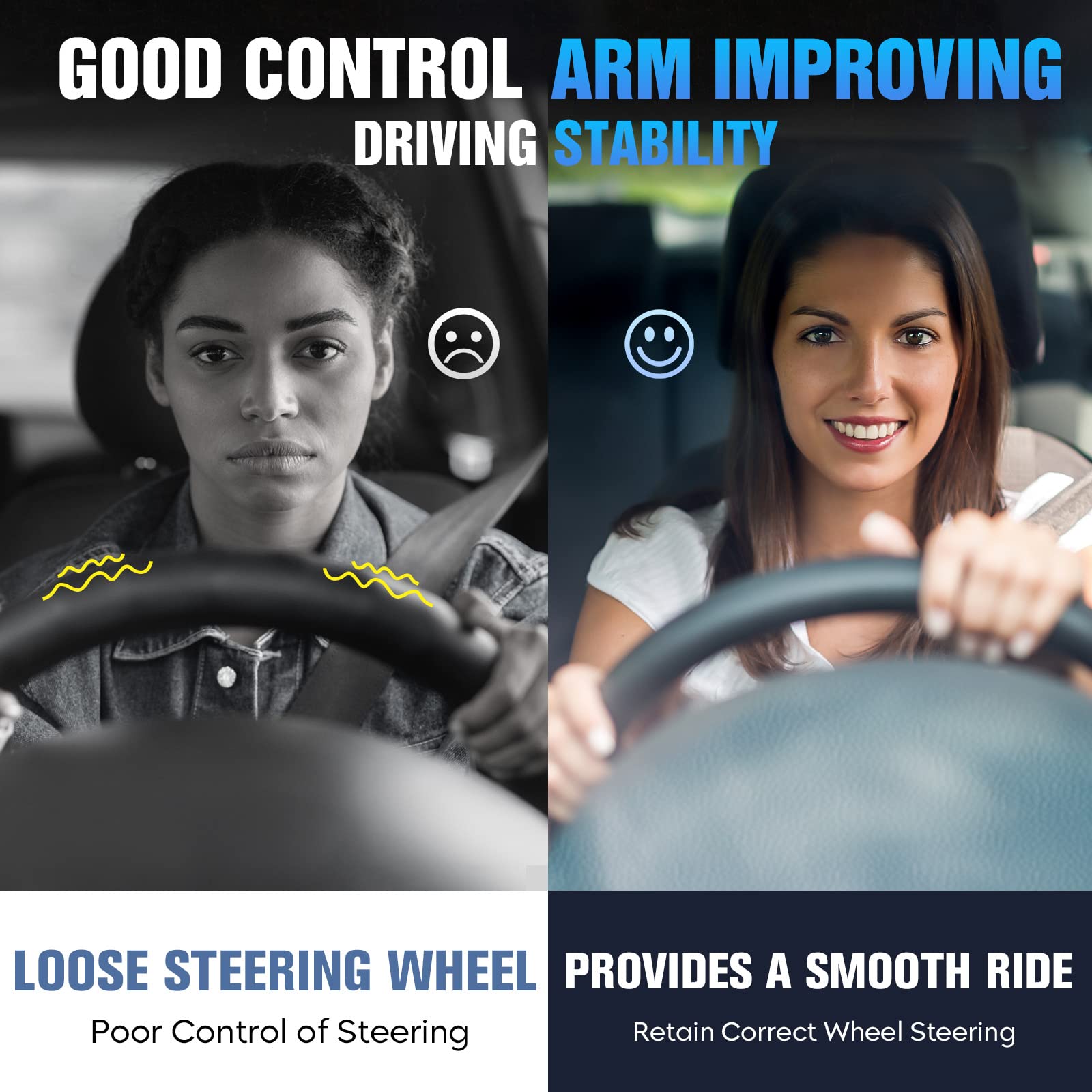 Front Lower Control Arm Suspension Kit Fit for Honda Civic 2001 2002 2003 2004 2005 (Not for SI Models), with Ball Joints Sway B