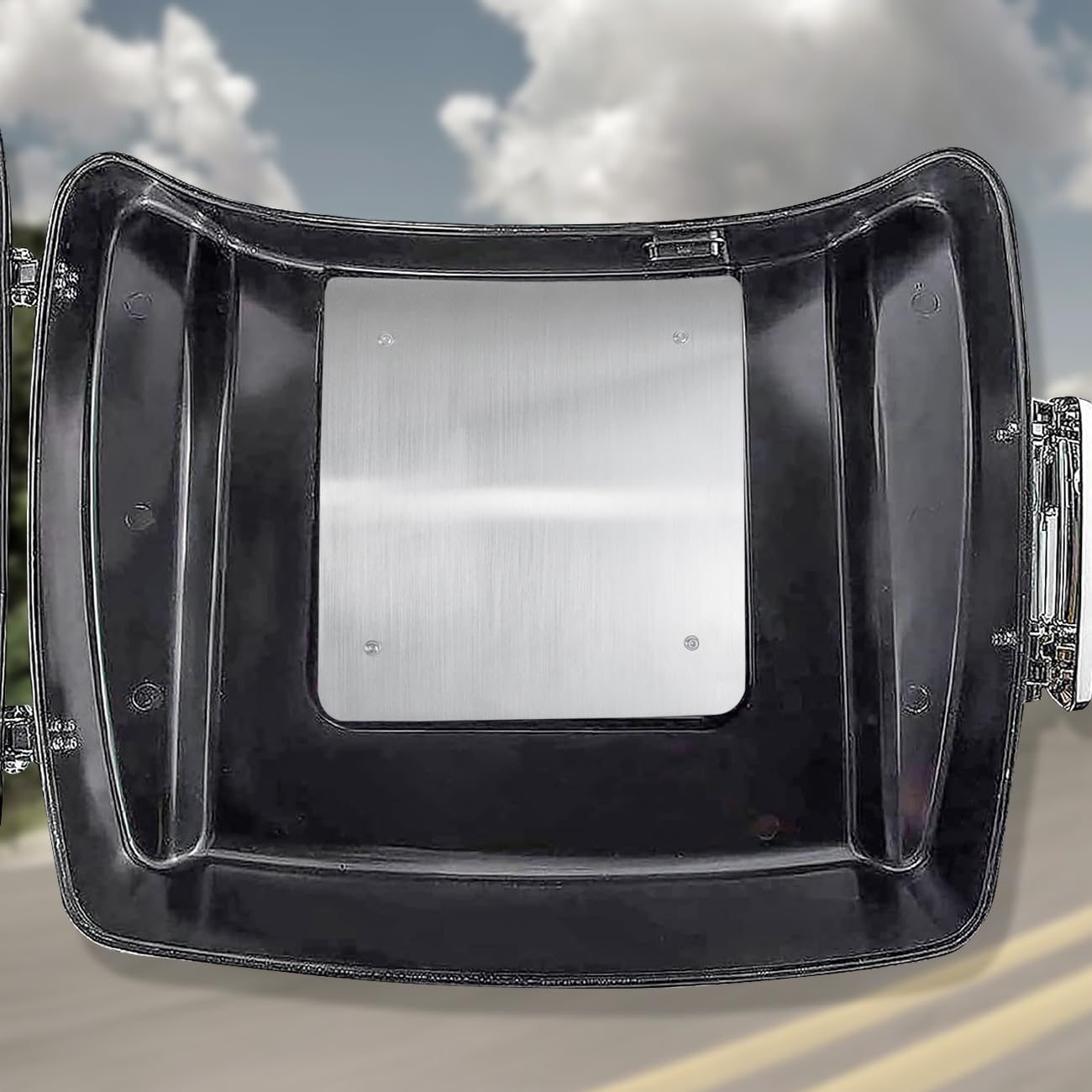 Aufer 2Mm Thick Laser Cut Trunk Inner Base Reinforcement Metal Mounting Plate Compatible With For 2014-Up Touring Road King Road Glide Street Glide Electra Glide Rushmore Razor Chopped King Tour Pack